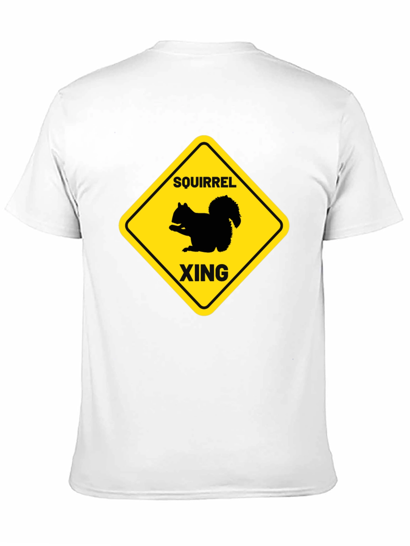 Squirrel Xing Novelty Graphic T-Shirt