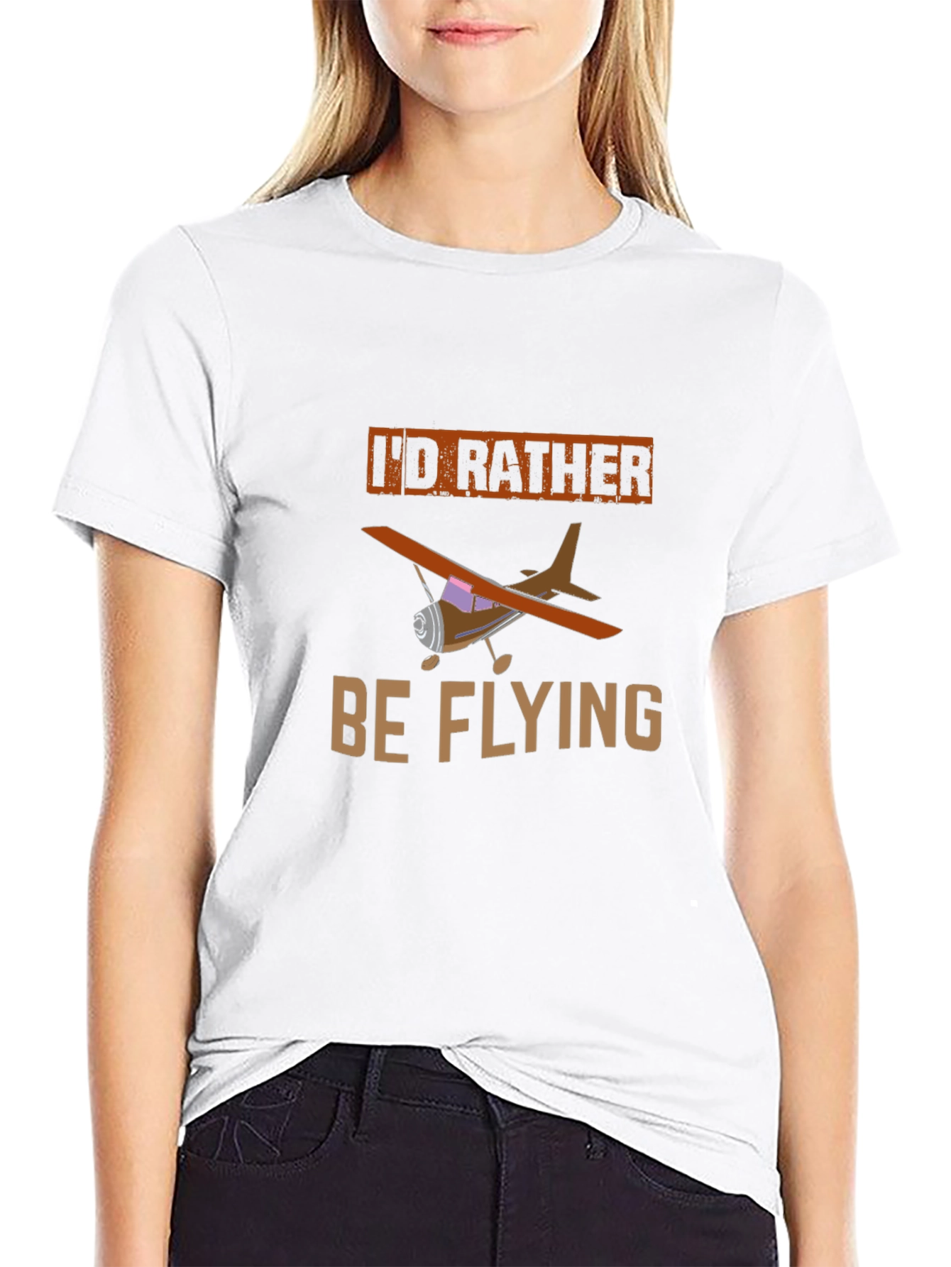 Id Rather Be Flying T-Shirt - Airplane Graphic Tee