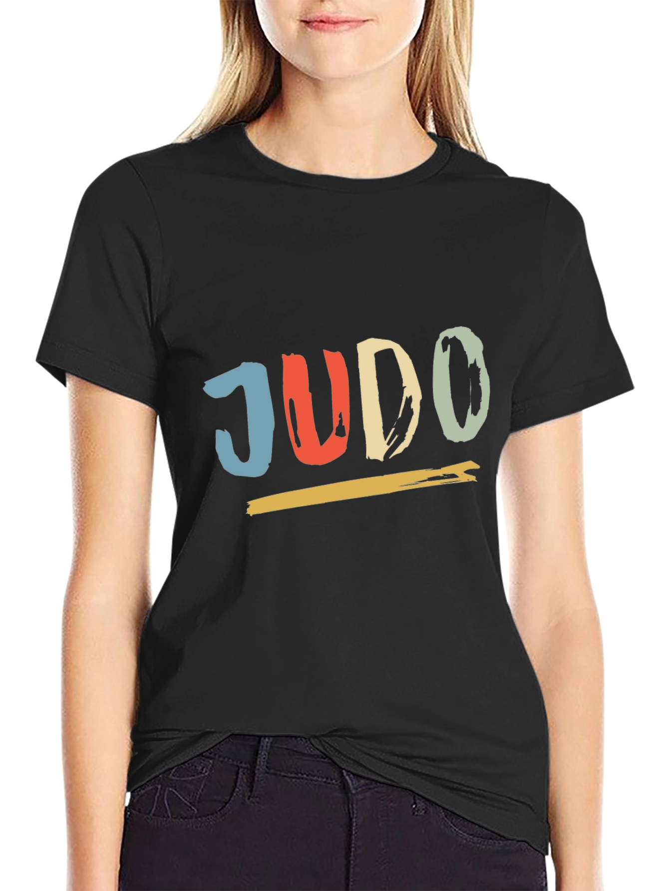 Retro Judo T-Shirt - Black