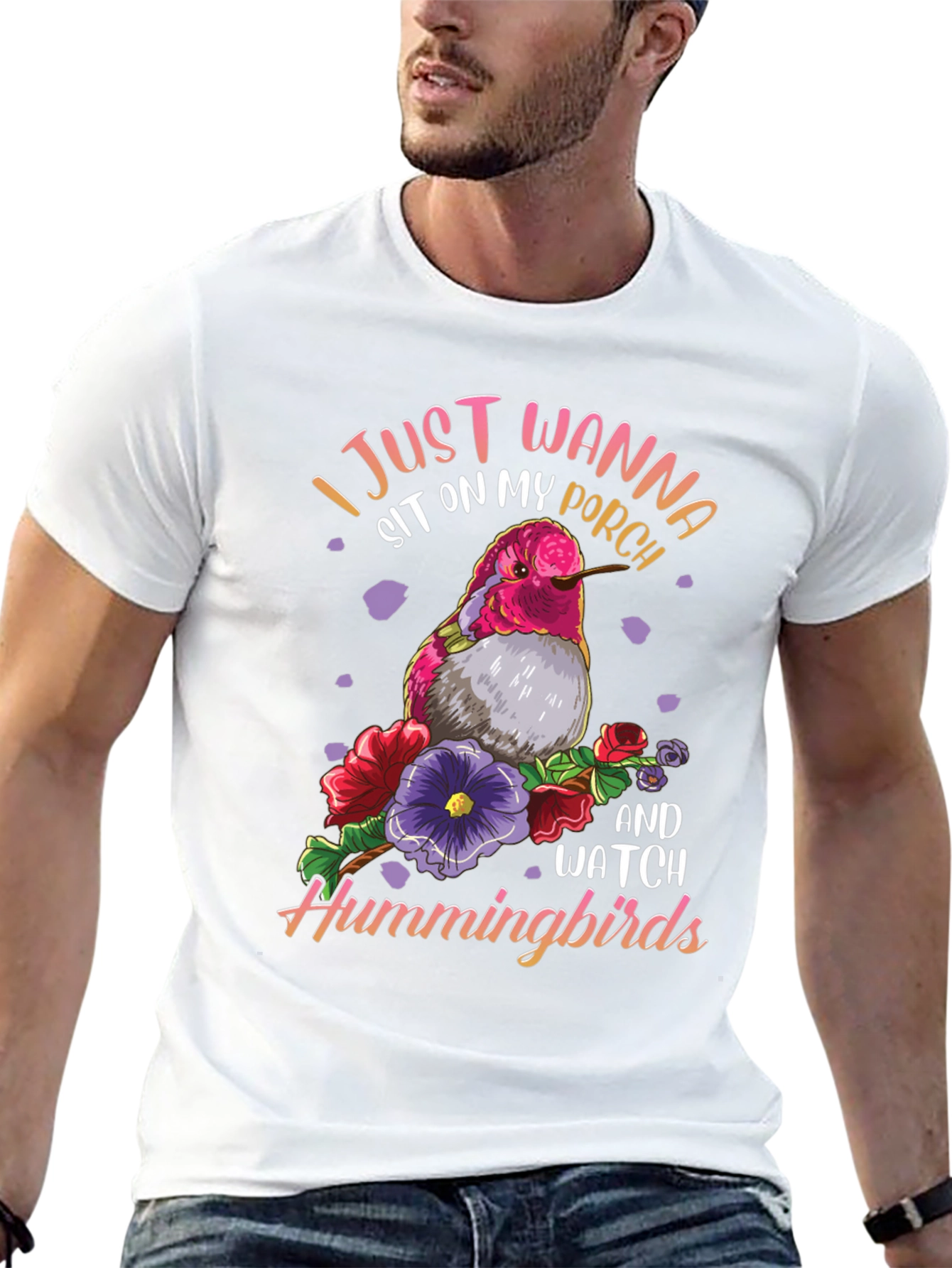 Hummingbird Graphic Tee - Porch Sitting Shirt