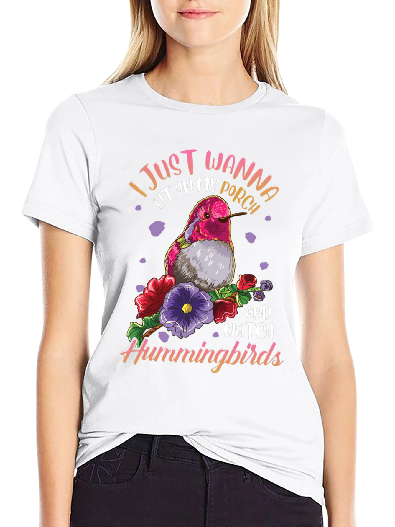 Hummingbird Graphic Tee - Porch Sitting Shirt