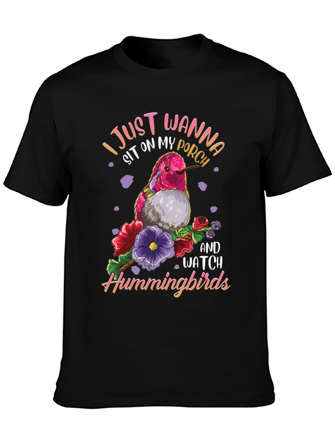 Hummingbird Graphic Tee - Porch Sitting Shirt