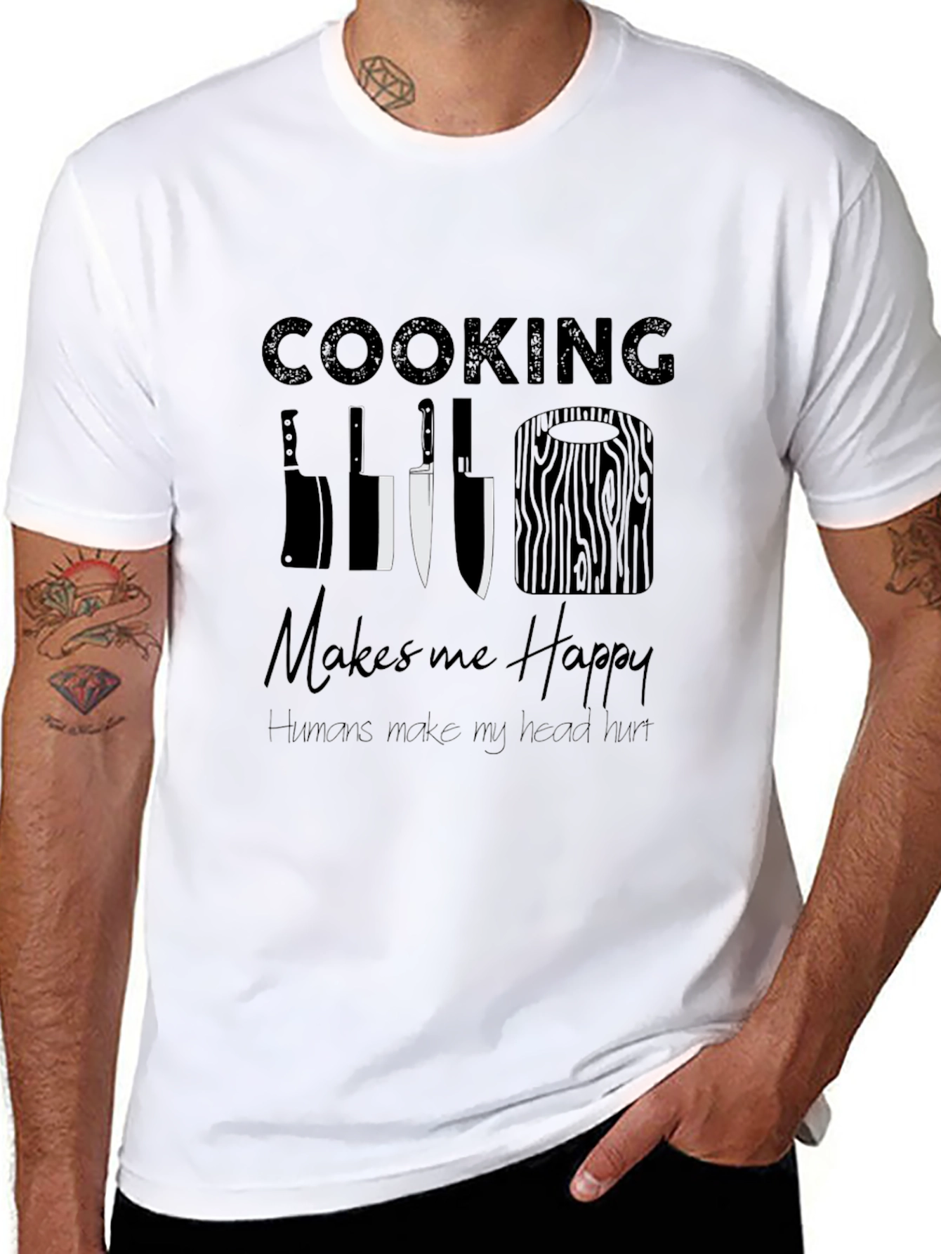Cooking Makes Me Happy Graphic Tee