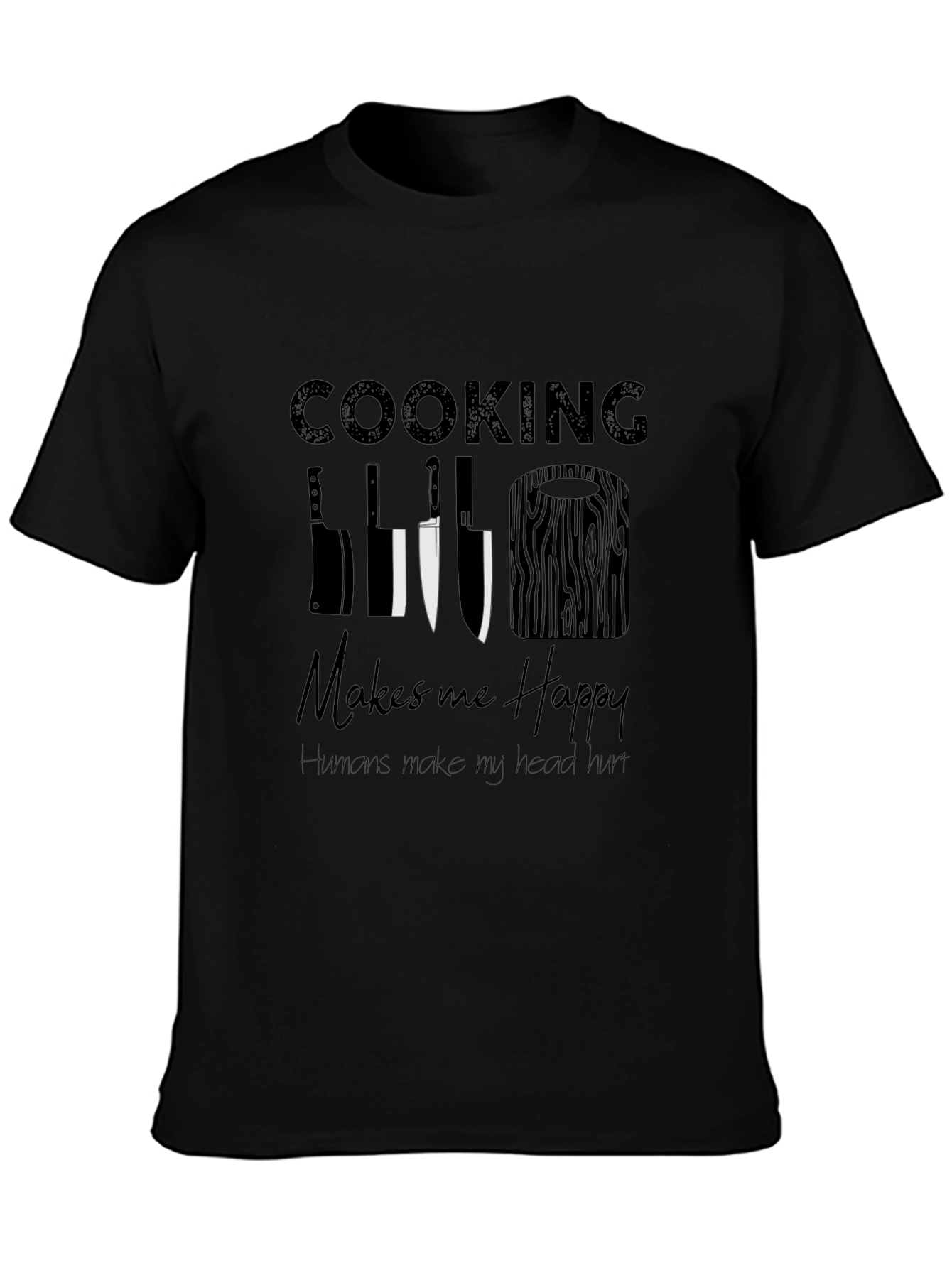Cooking Makes Me Happy Graphic Tee
