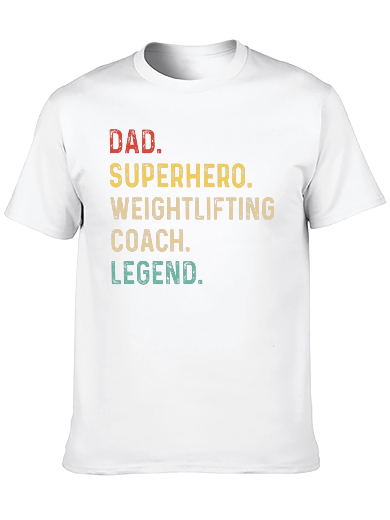 Dad Superhero Weightlifting Coach Legend T-Shirt