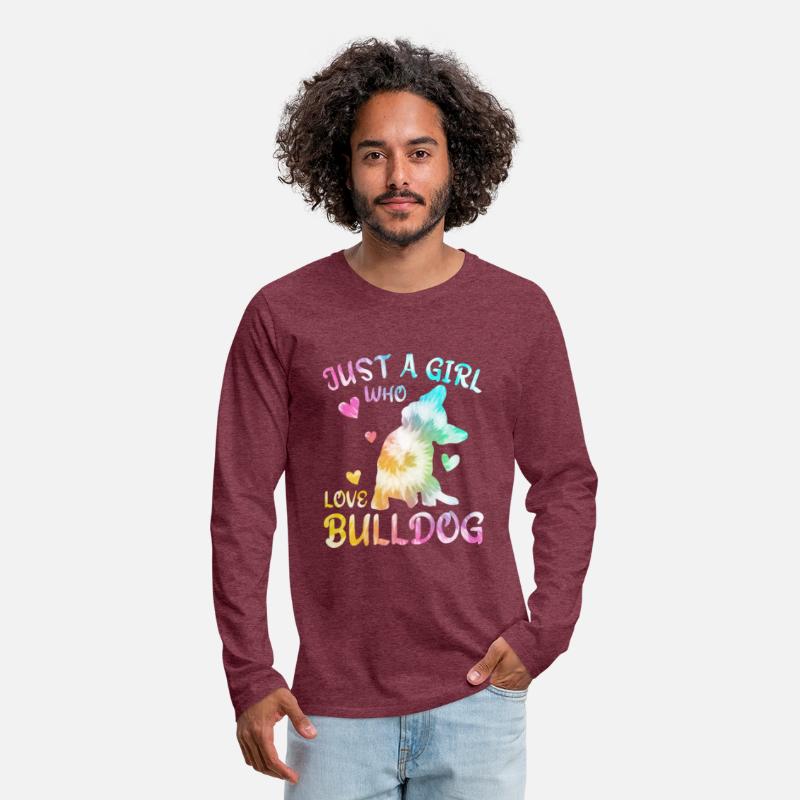 Just A Girl Who Love BullDog Tie Dye Gift For Teen