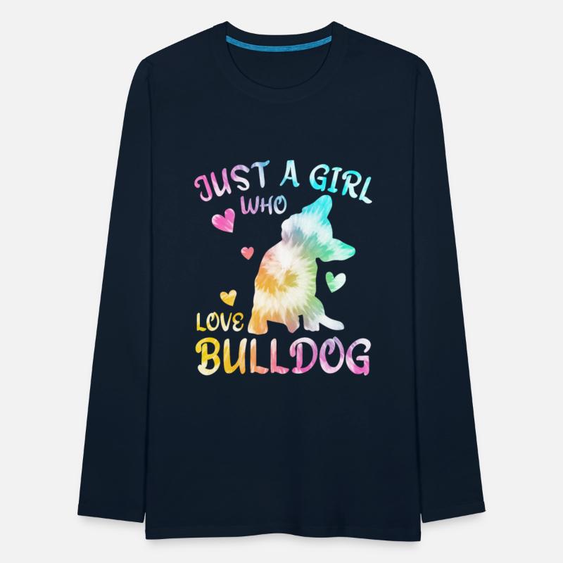 Just A Girl Who Love BullDog Tie Dye Gift For Teen