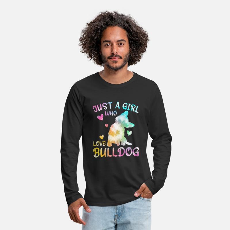 Just A Girl Who Love BullDog Tie Dye Gift For Teen