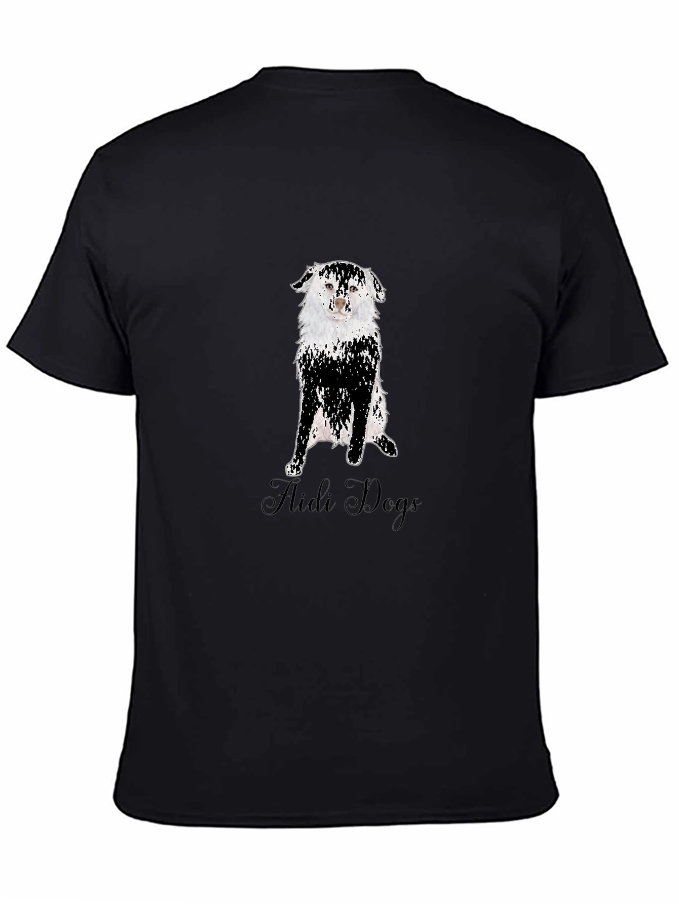 Aidi Dogs Graphic Tee - Black Cotton T-Shirt