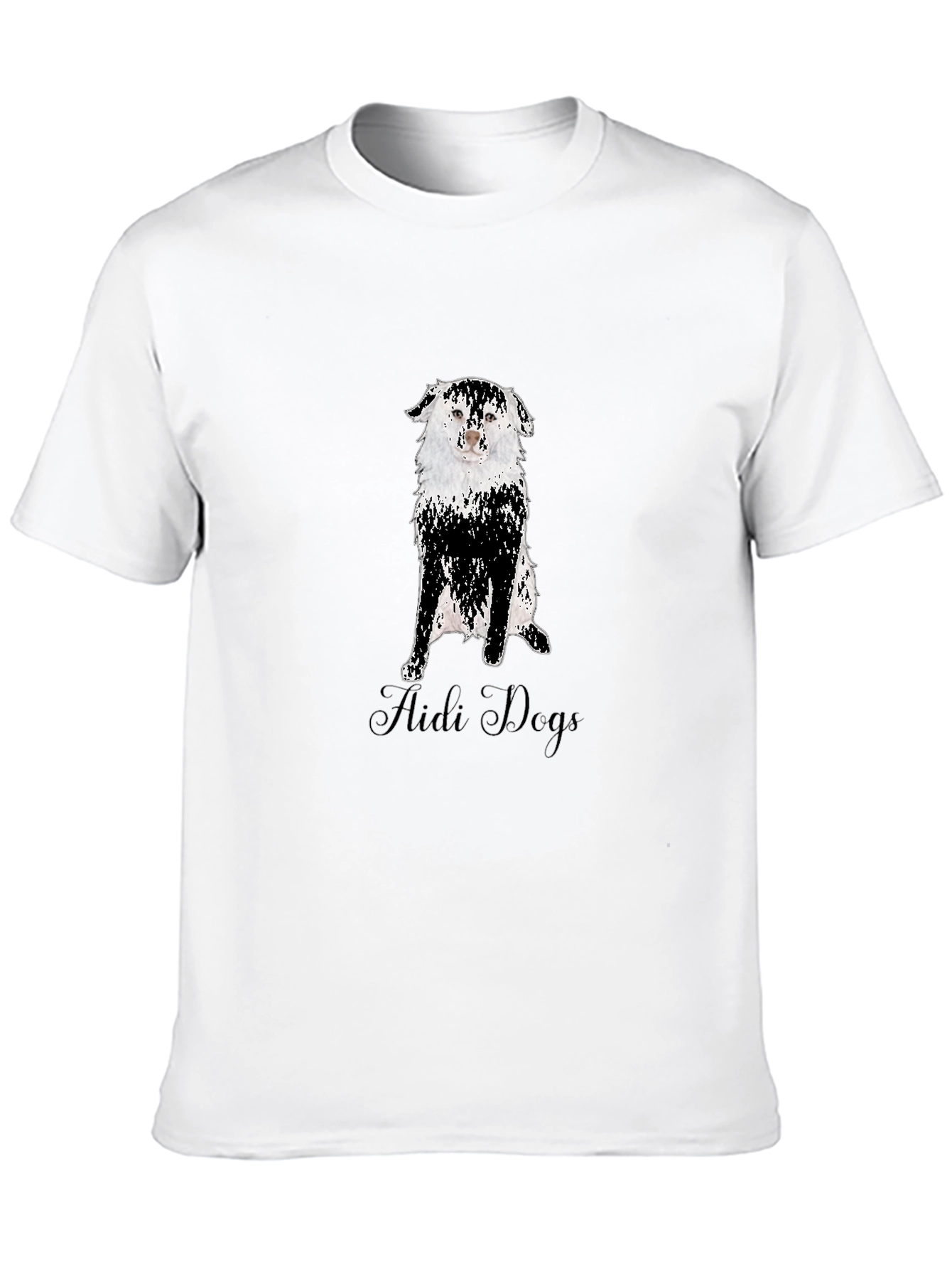 Aidi Dogs Graphic Tee - Black Cotton T-Shirt