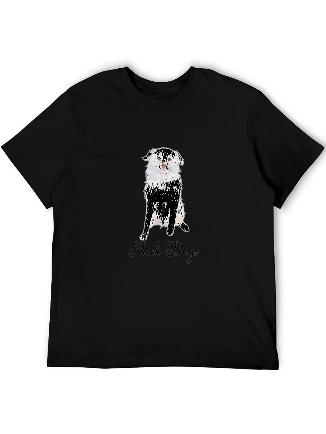 Aidi Dogs Graphic Tee - Black Cotton T-Shirt