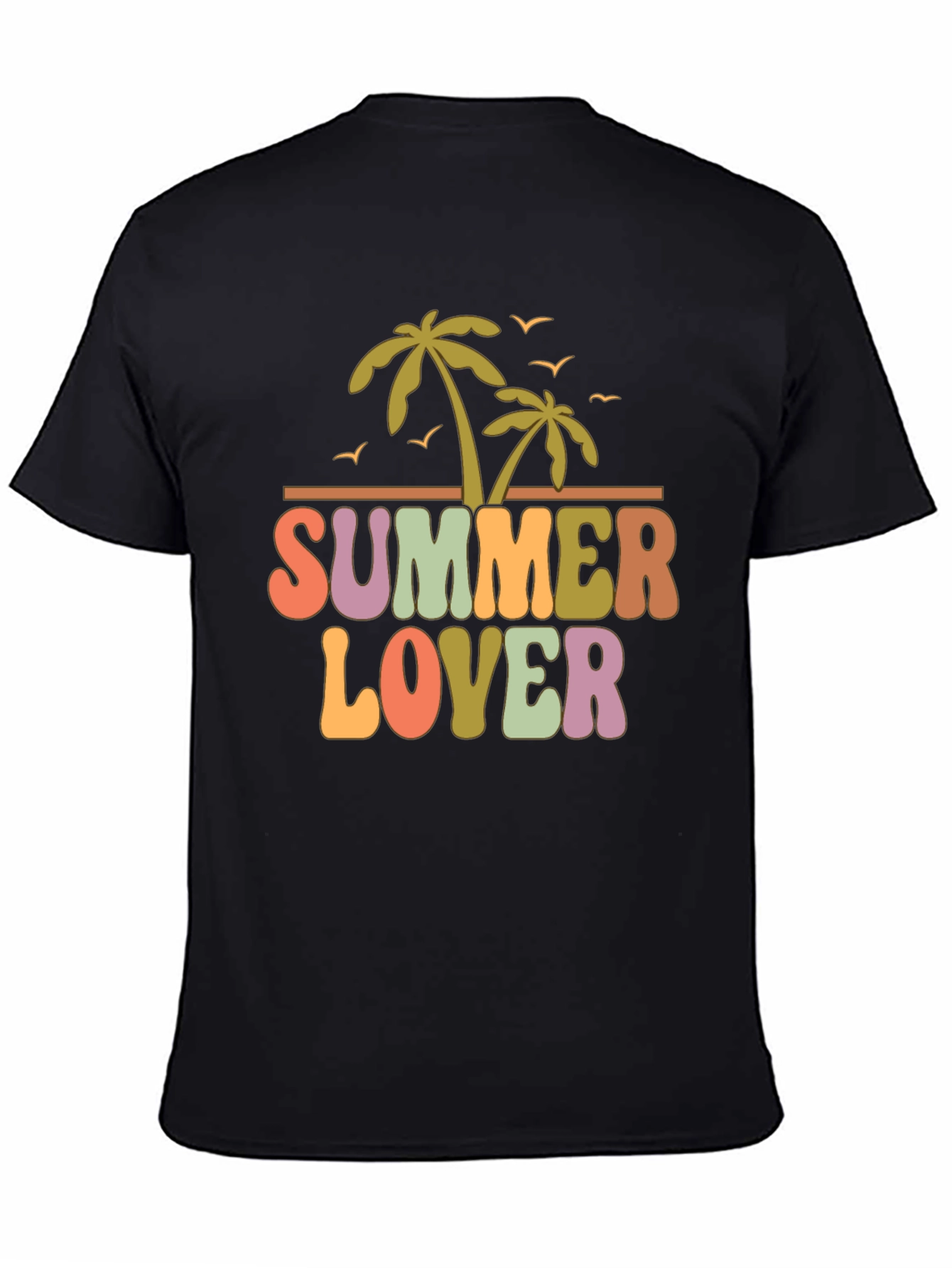 Summer Lover Graphic Tee - Retro Palm Tree Design