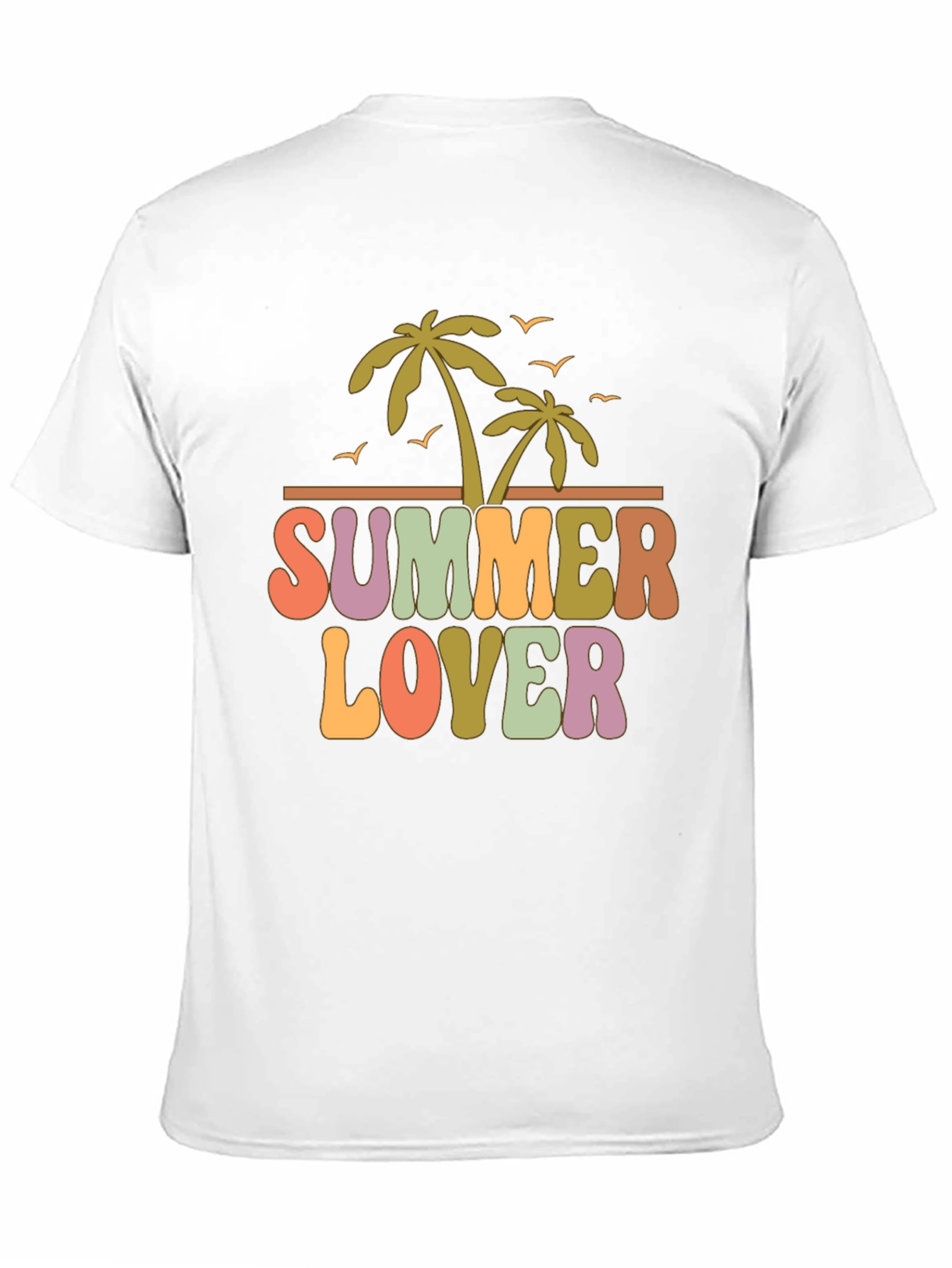 Summer Lover Graphic Tee - Retro Palm Tree Design