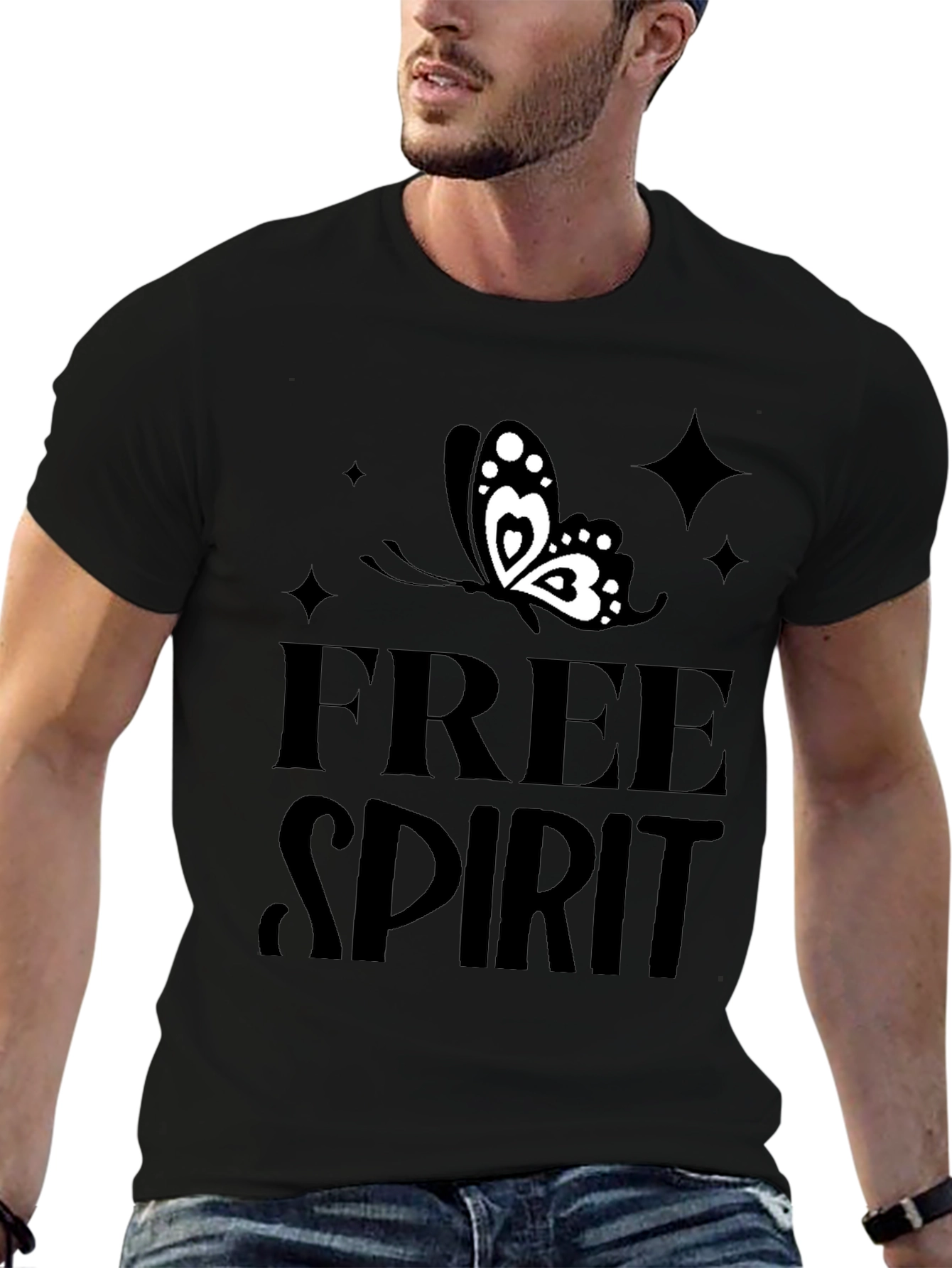 Free Spirit Butterfly Graphic T-Shirt