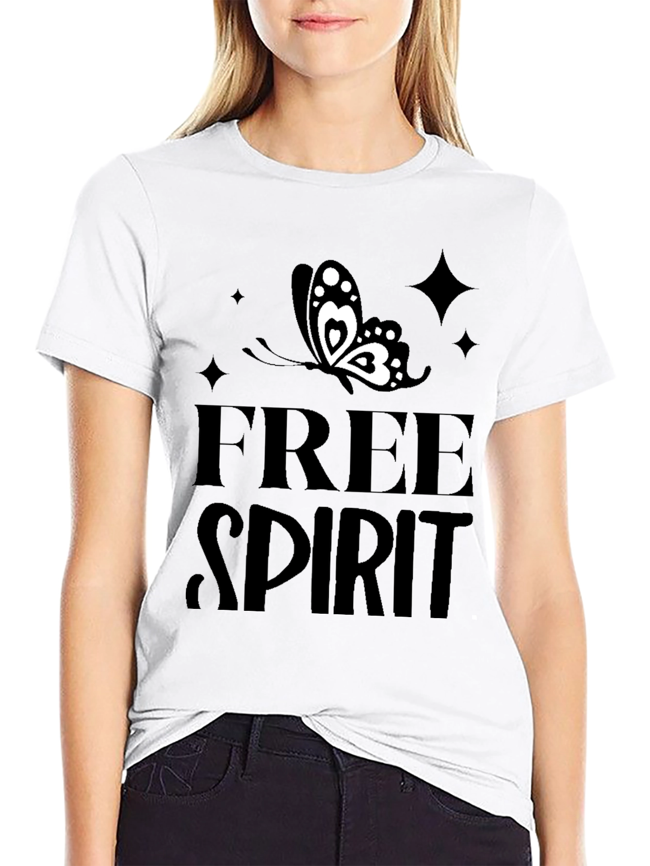 Free Spirit Butterfly Graphic T-Shirt