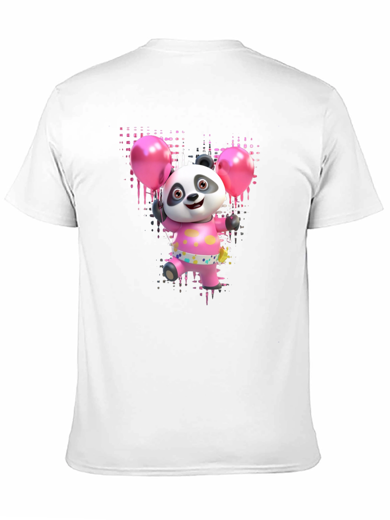 Panda Bear with Balloons Graphic Tee