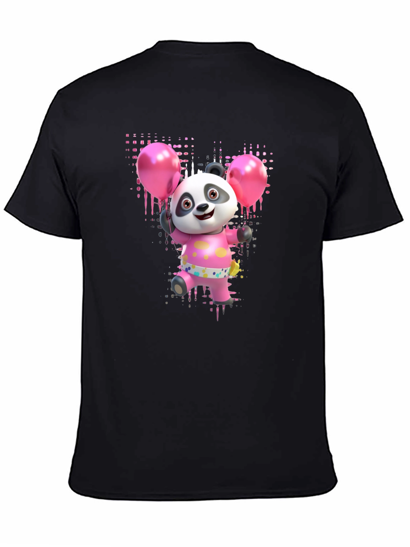 Panda Bear with Balloons Graphic Tee