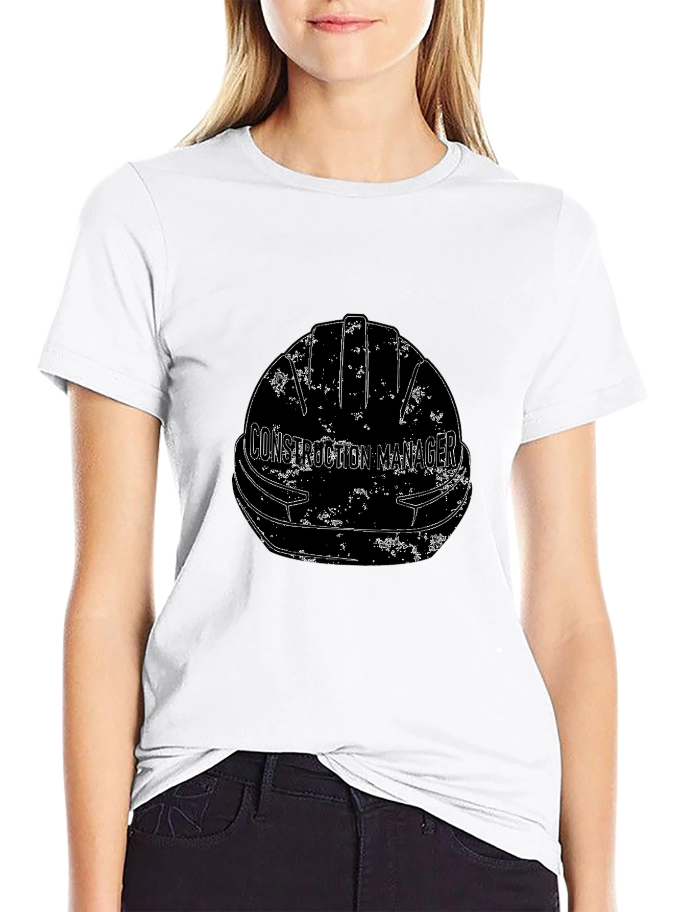 Construction Manager Hard Hat Graphic T-Shirt