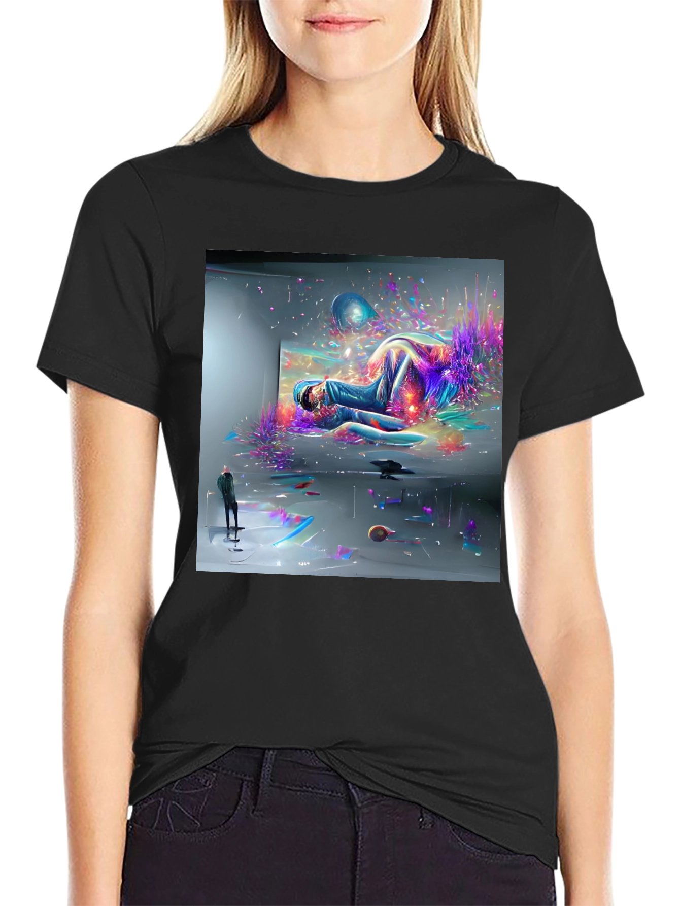 Abstract Art Black Tee