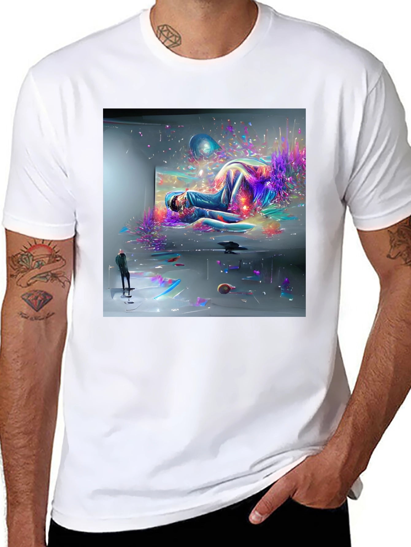 Abstract Art Black Tee