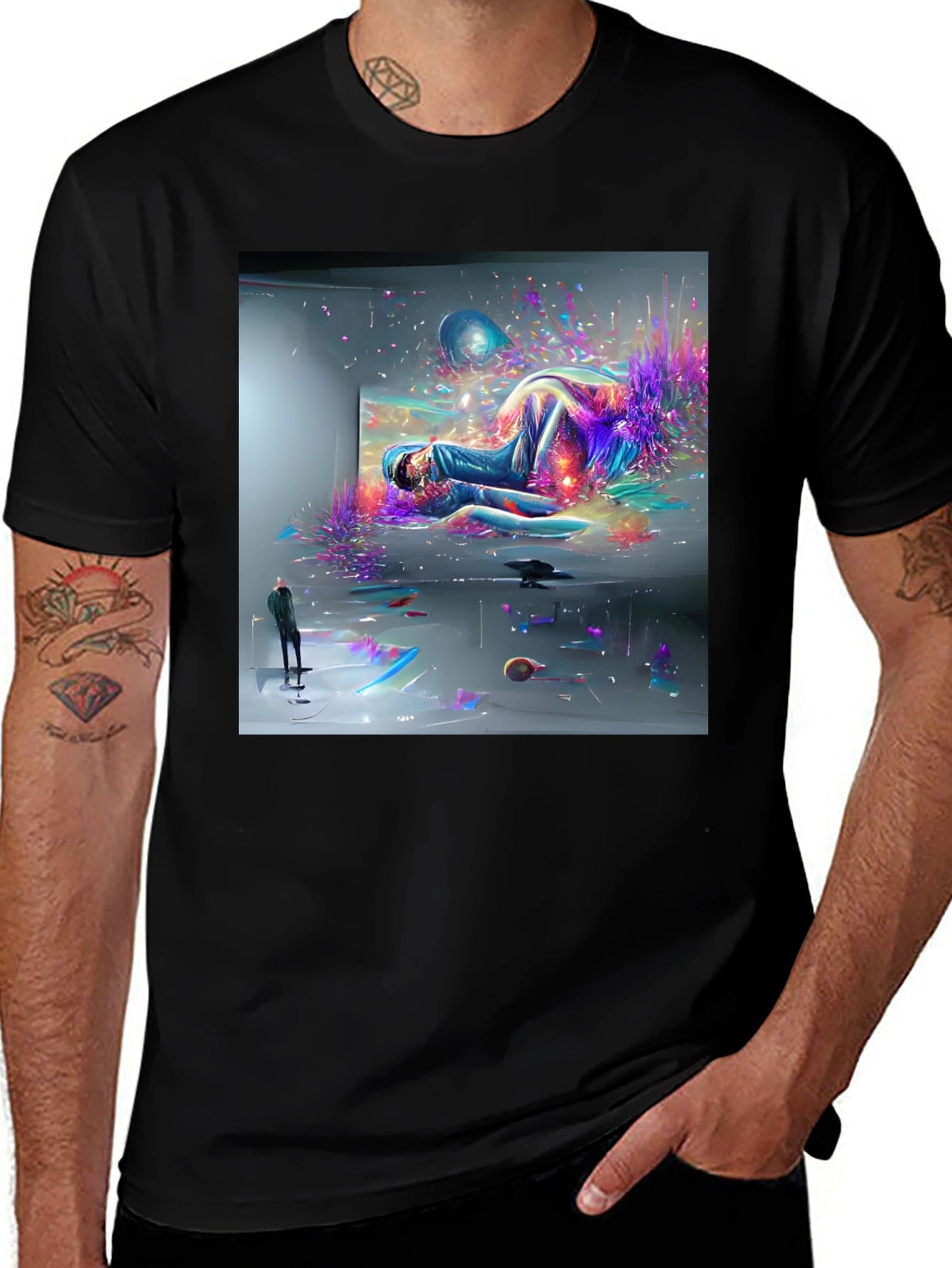 Abstract Art Black Tee