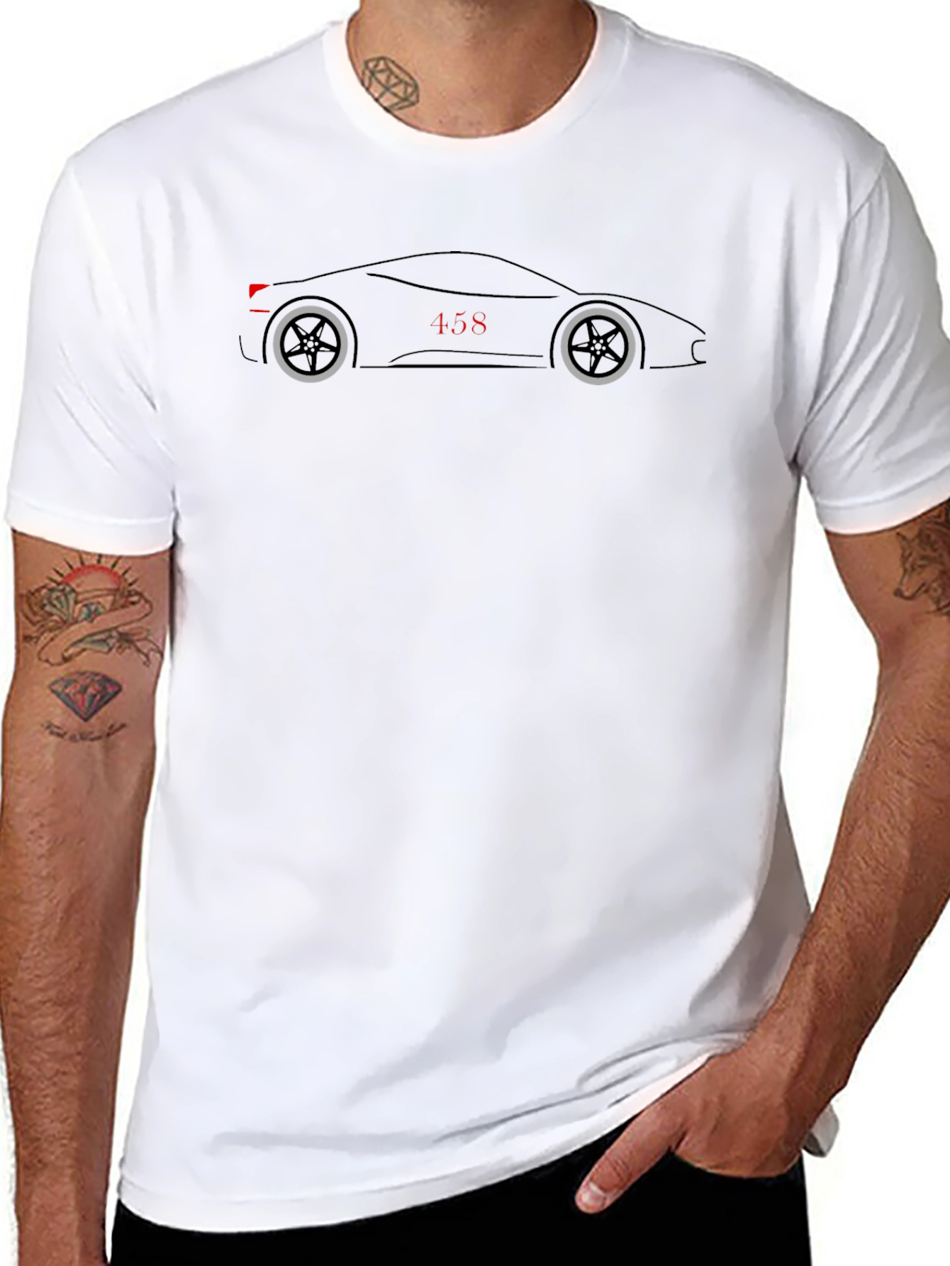 Ferrari 458 Silhouette T-Shirt - Classic Car Tee