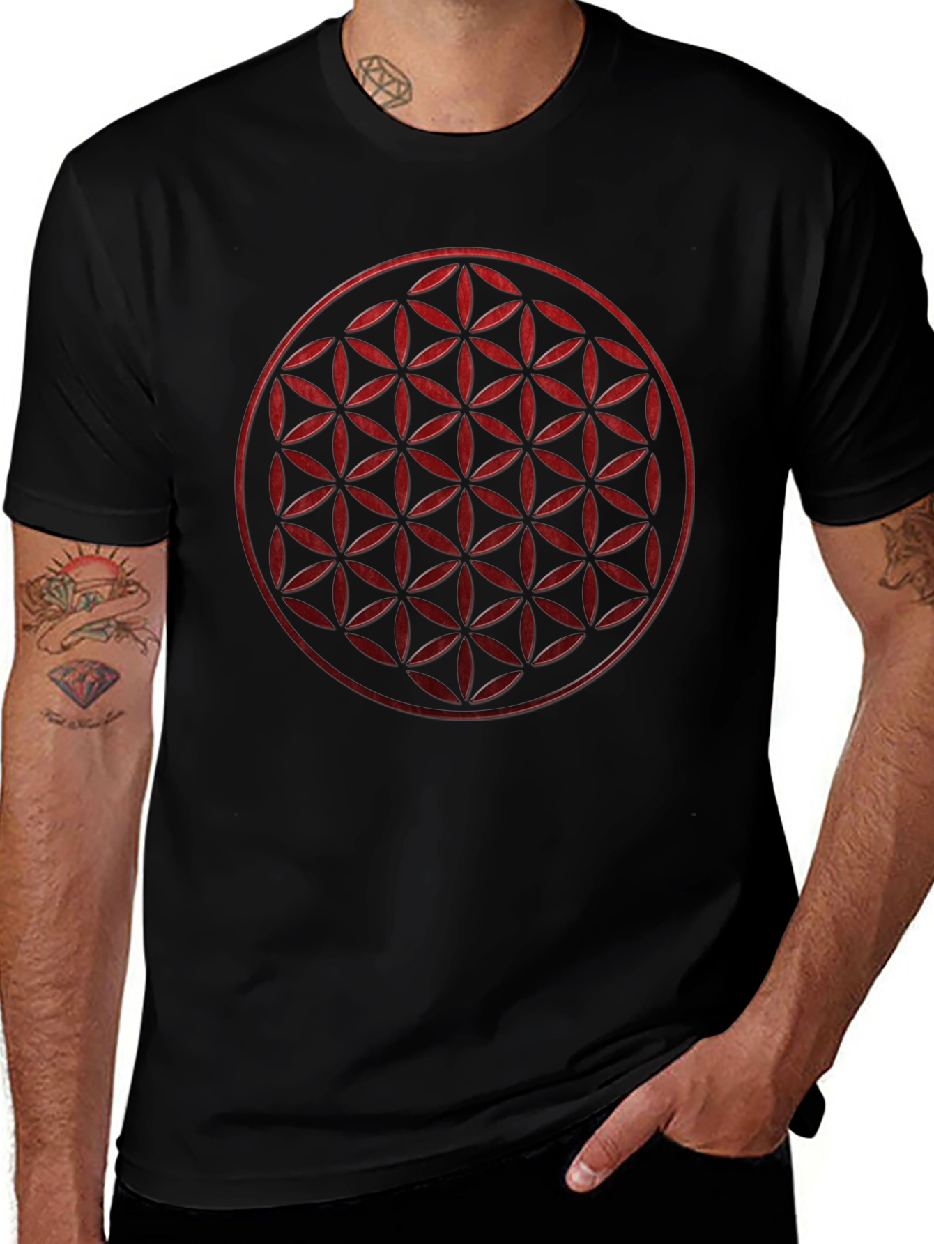 Flower of Life Graphic Tee - Sacred Geometry T-Shirt