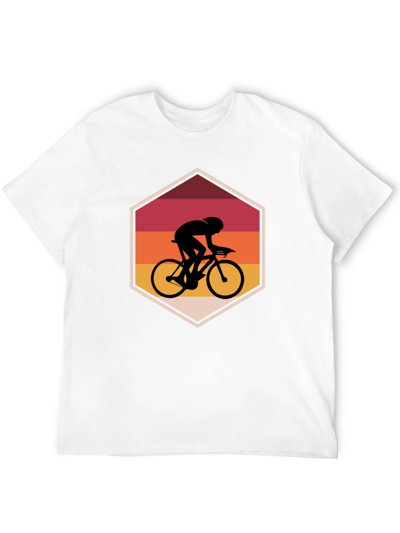 Cyclist Retro Black T-Shirt