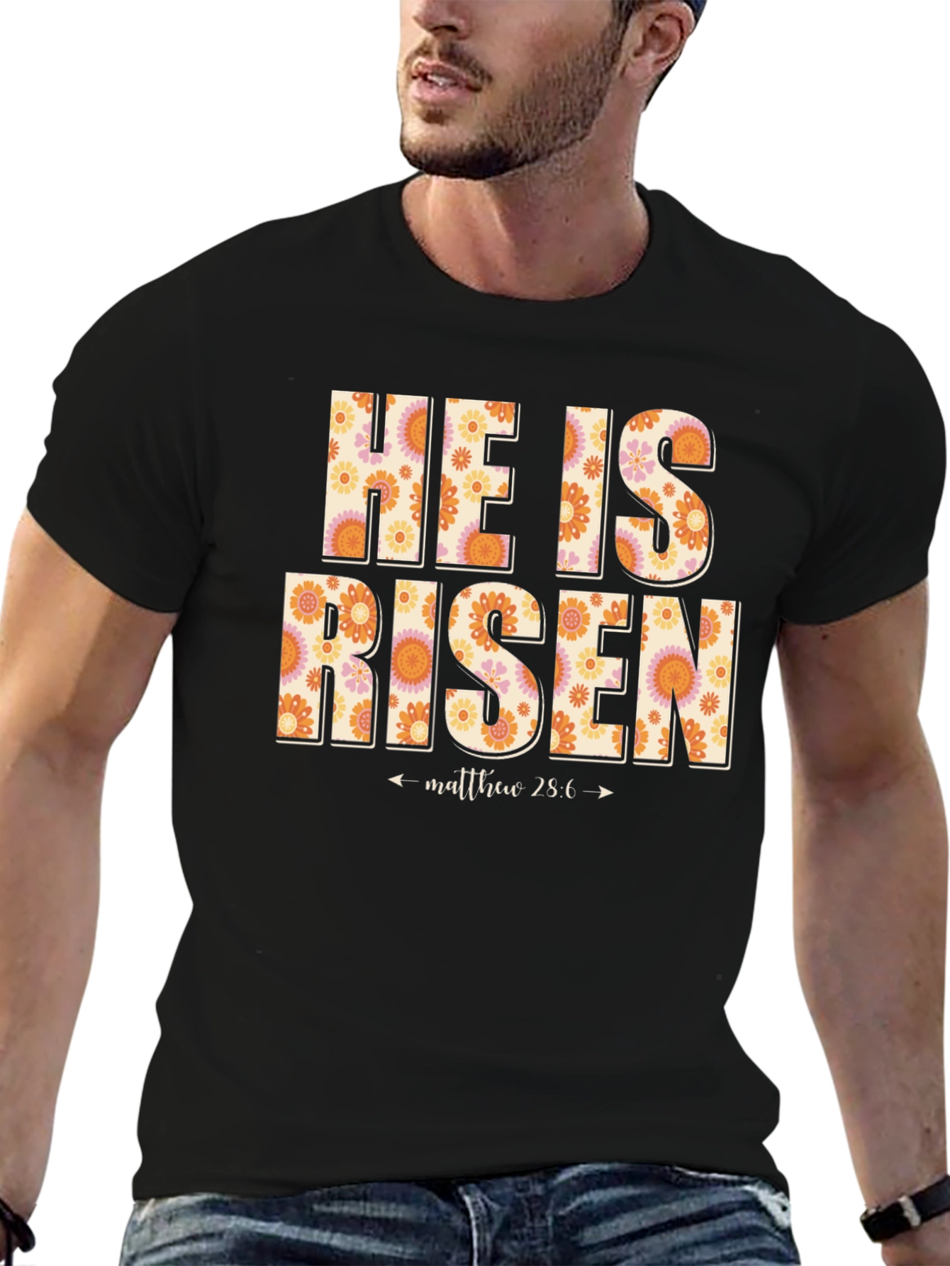 He Is Risen Floral Easter T-Shirt