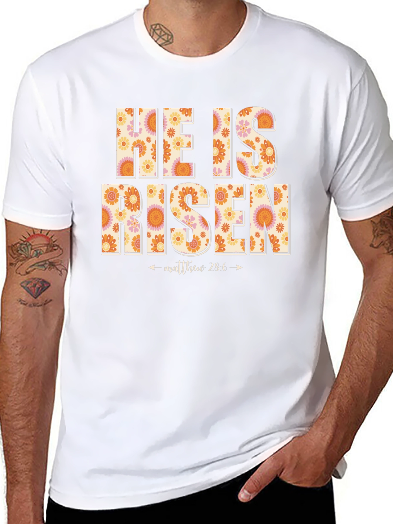 He Is Risen Floral Easter T-Shirt