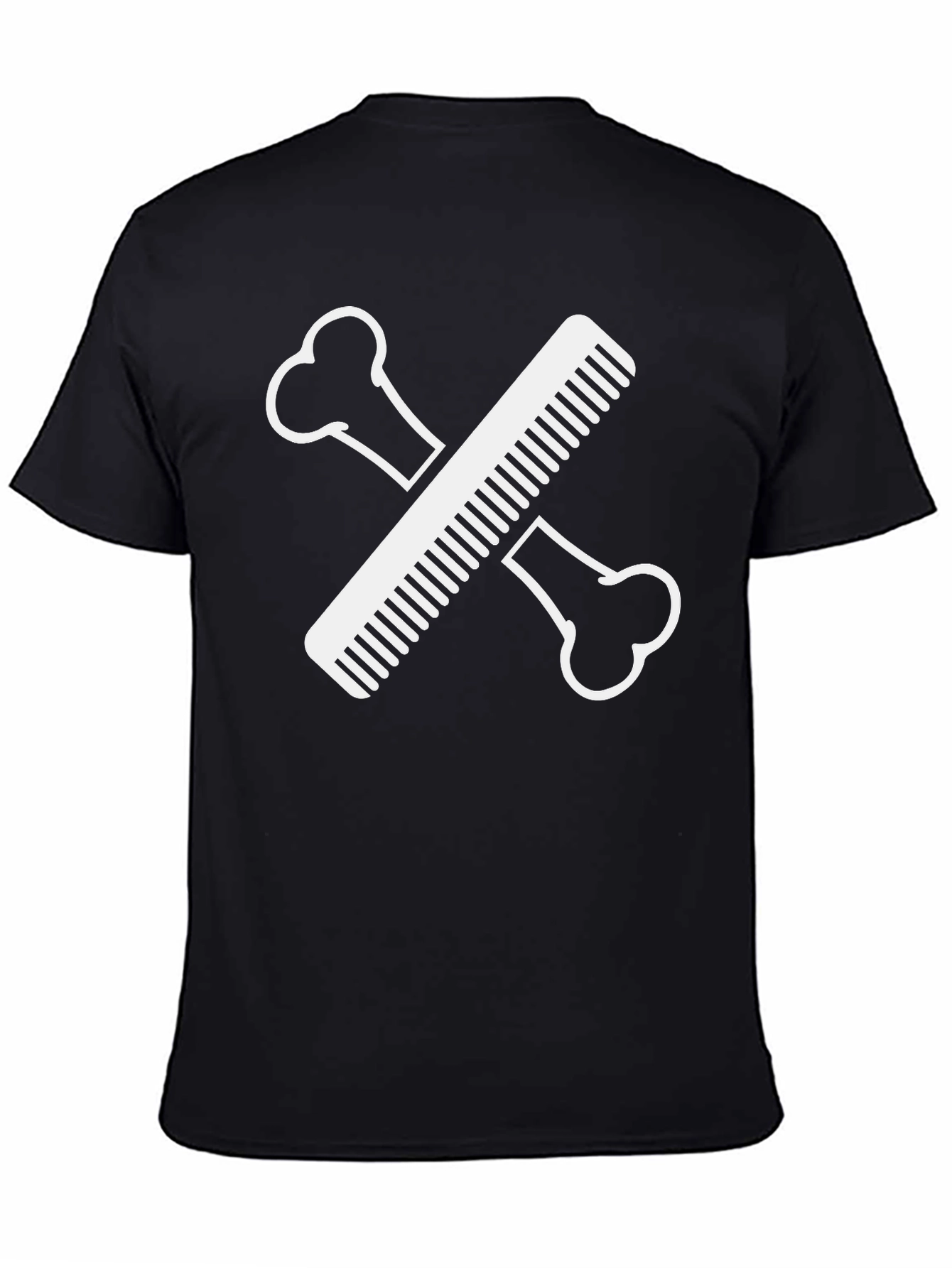 Bone & Comb T-Shirt - Barber Skeleton Tee