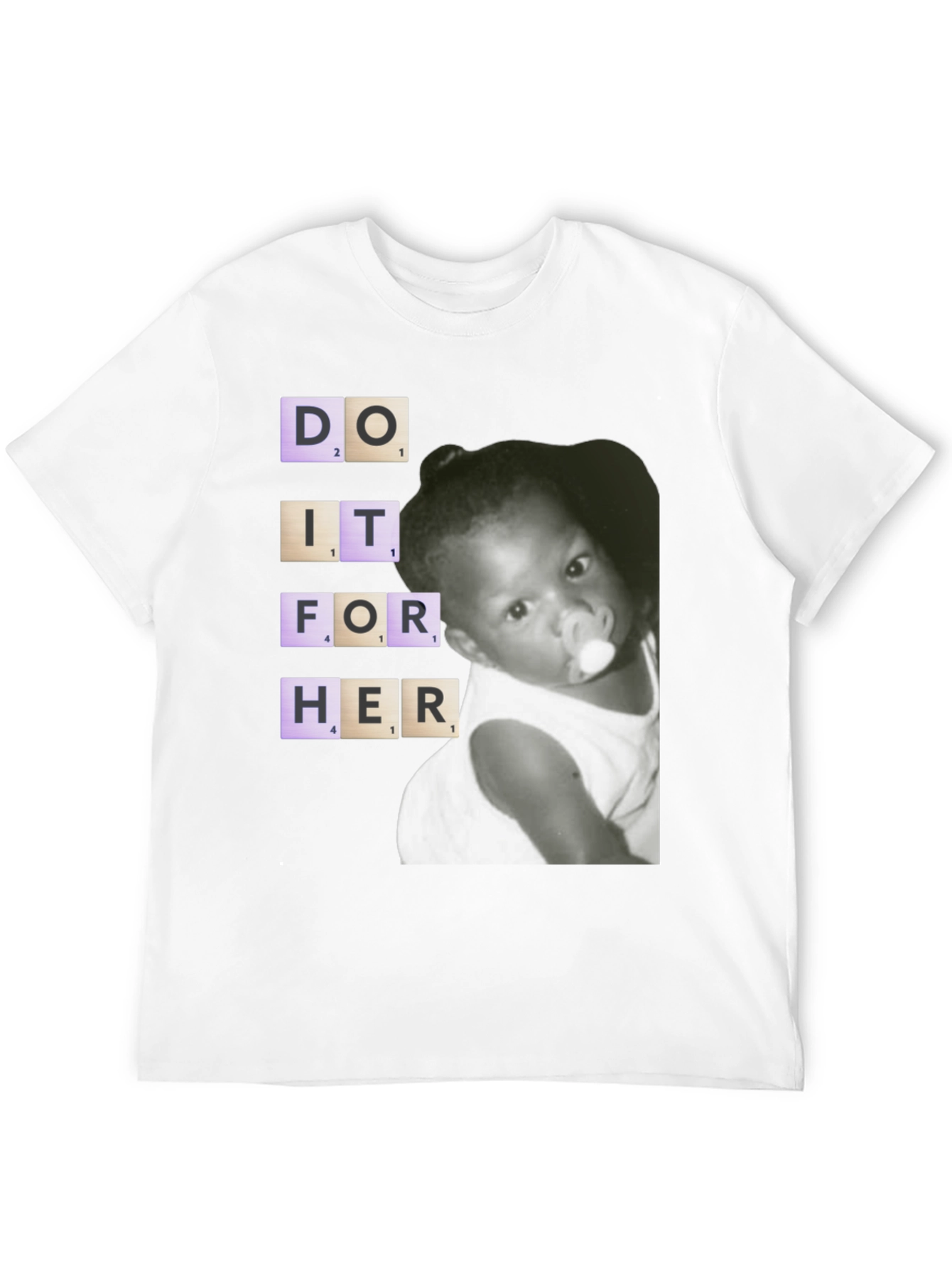 Do It For Her Baby T-Shirt - Black