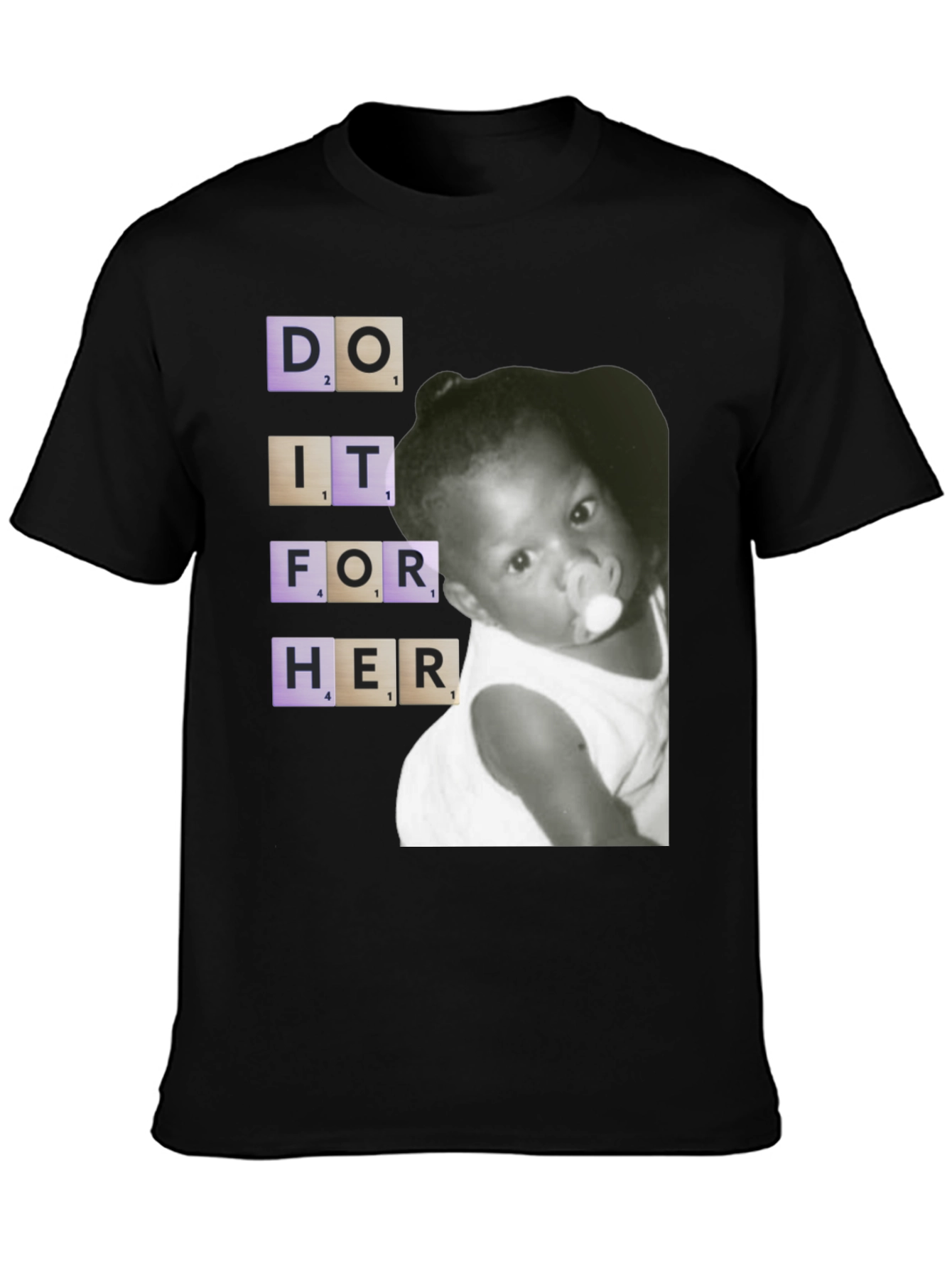 Do It For Her Baby T-Shirt - Black