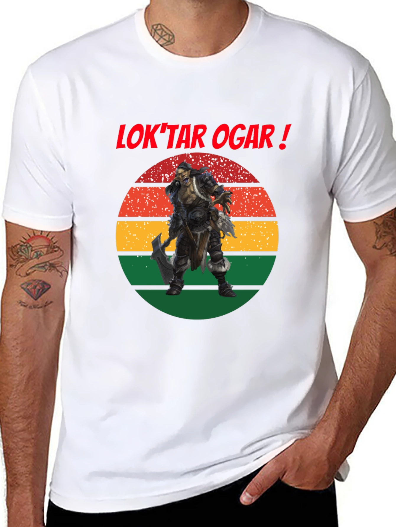 Loktar Ogar Orc Warrior Graphic T-Shirt