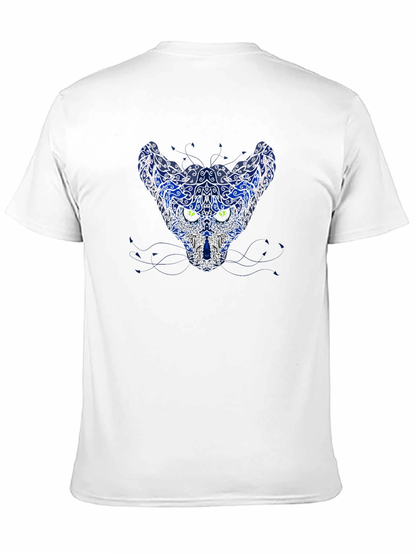Abstract Cat Graphic Tee - Black