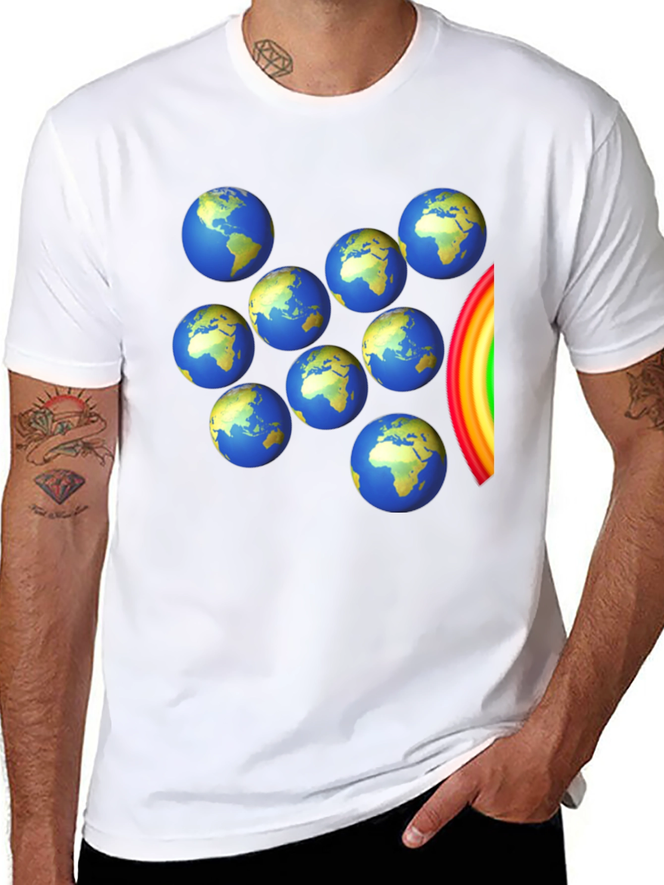 Globes and Rainbow T-Shirt
