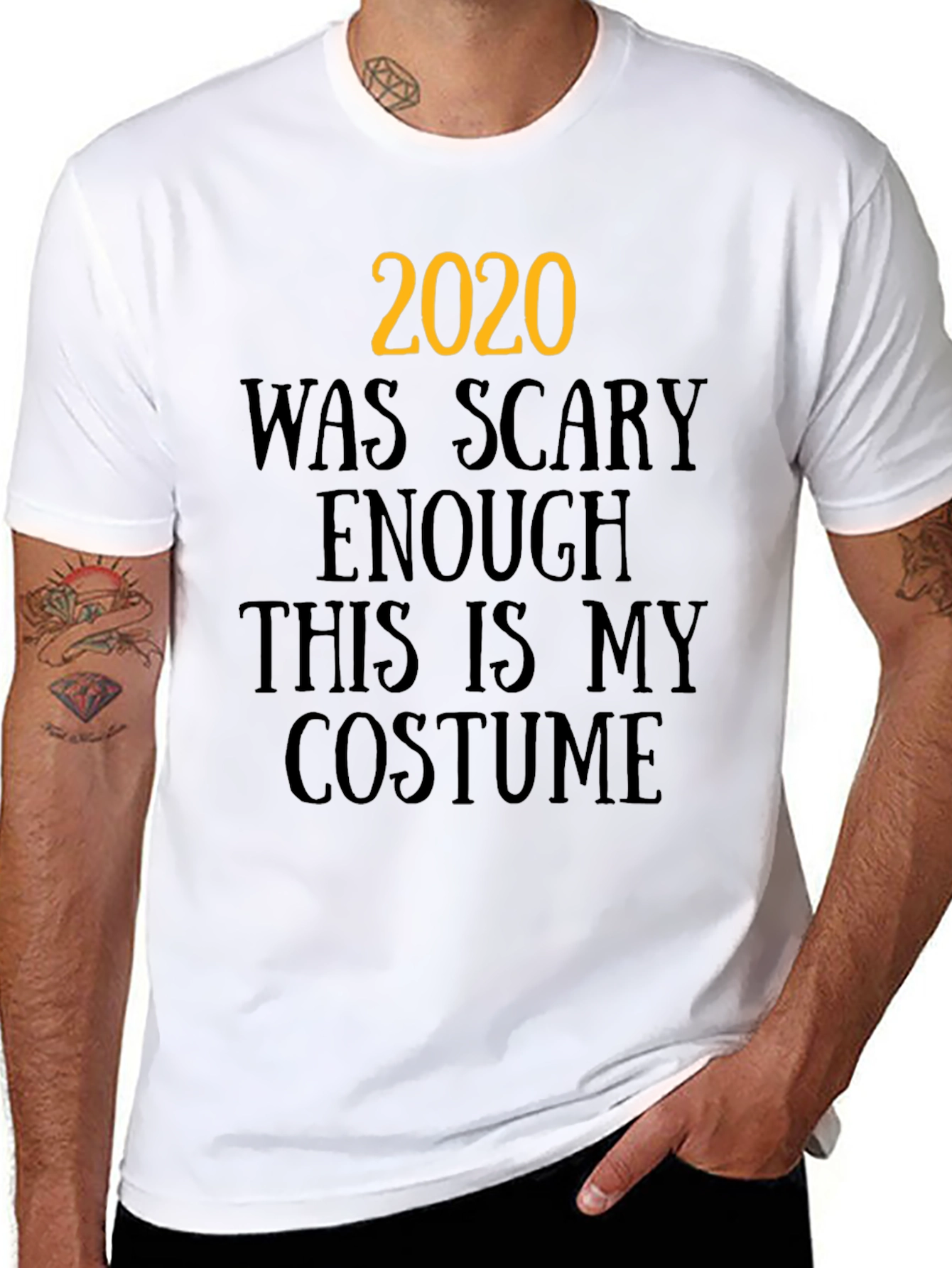 2020 Was Scary Enough Costume Graphic Tee