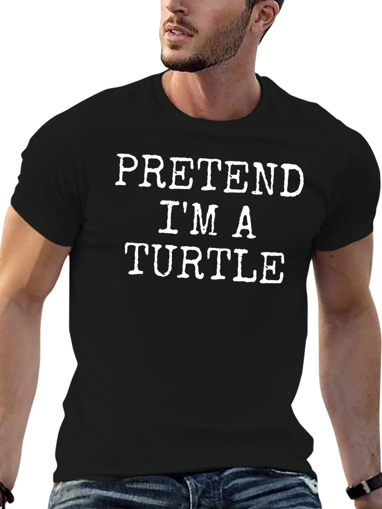 Pretend Im A Turtle T-Shirt - Novelty Graphic Tee