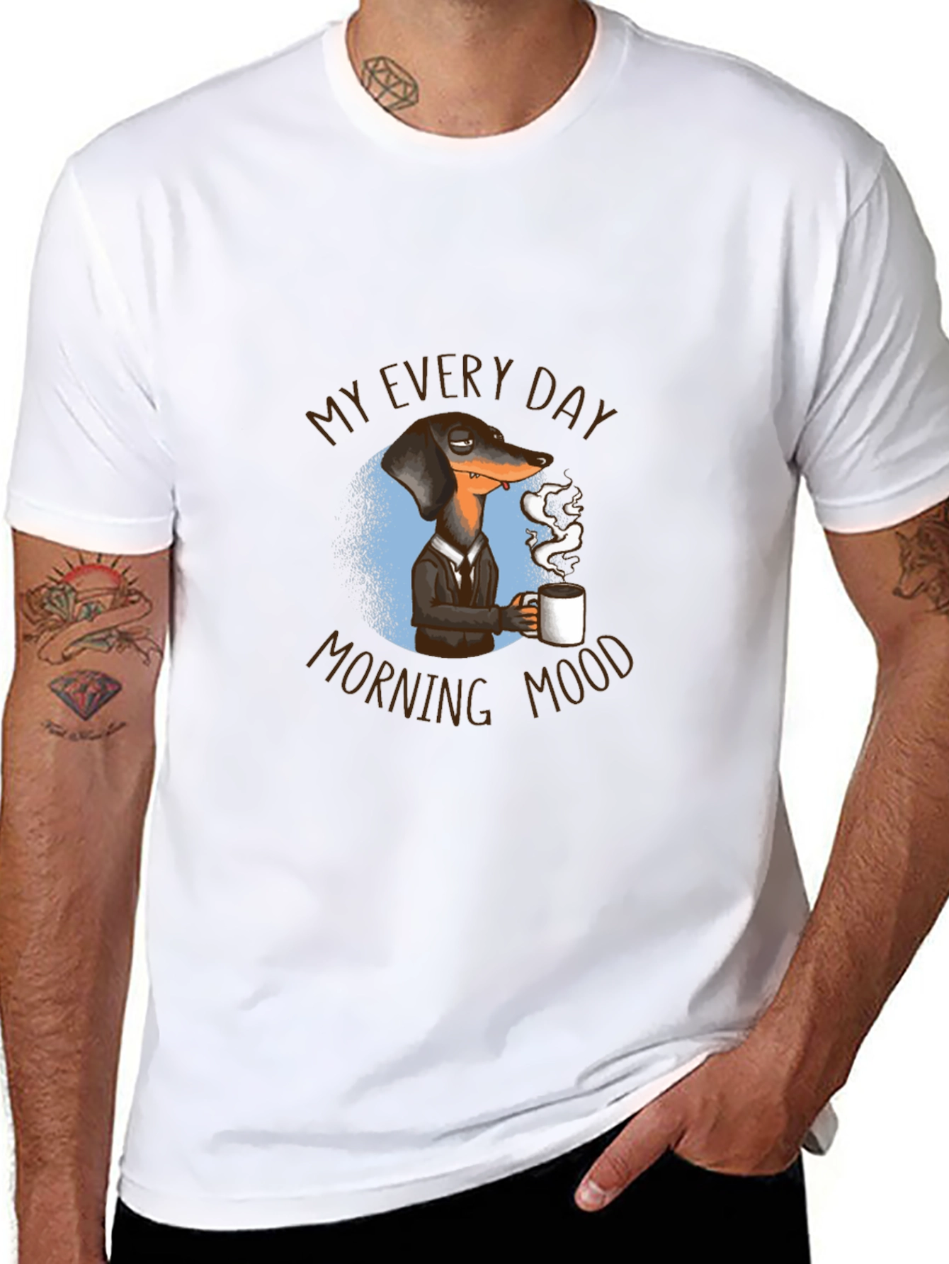 My Everyday Morning Mood Dachshund Graphic Tee