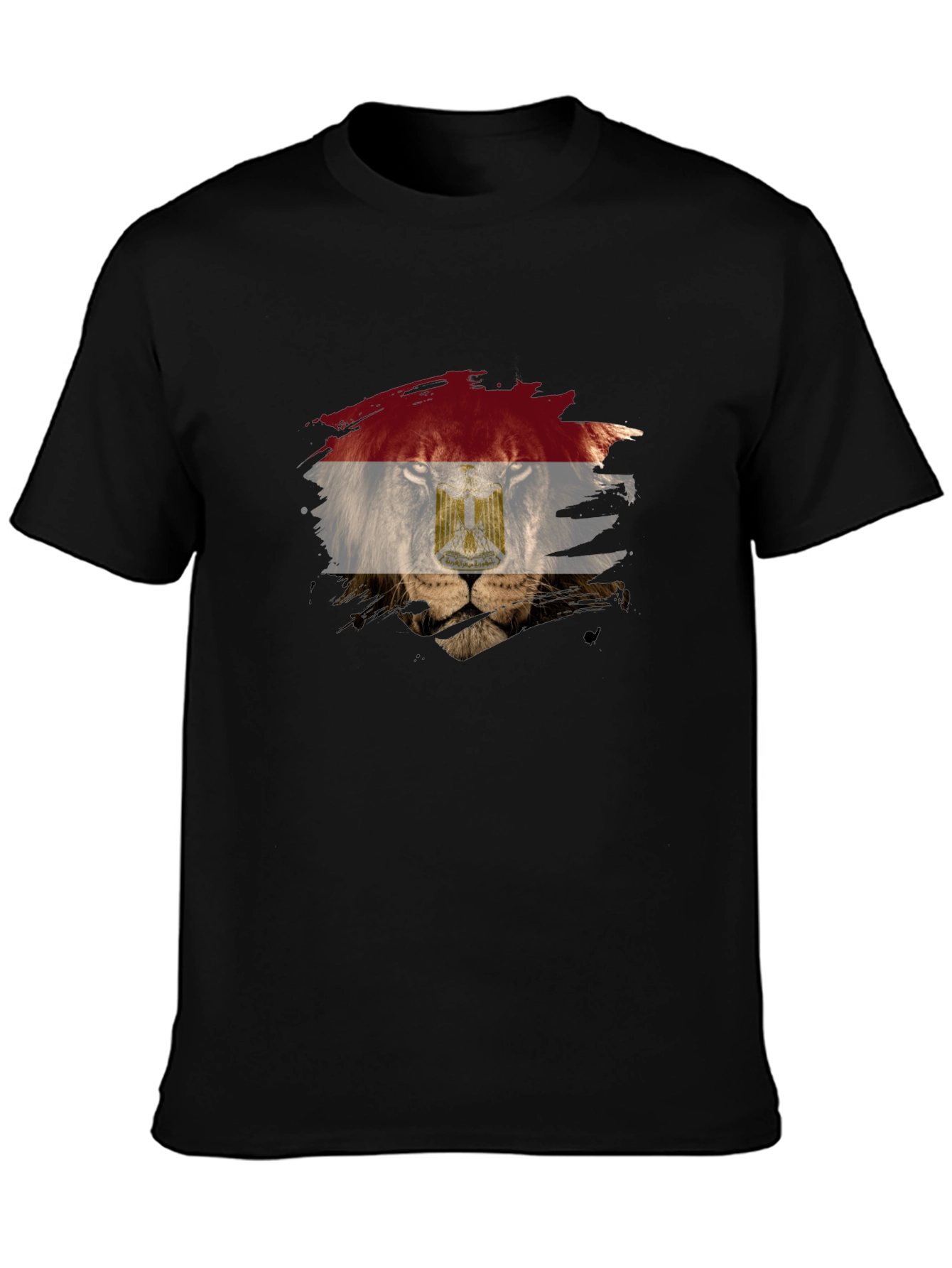 Egyptian Flag Lion Graphic T-Shirt