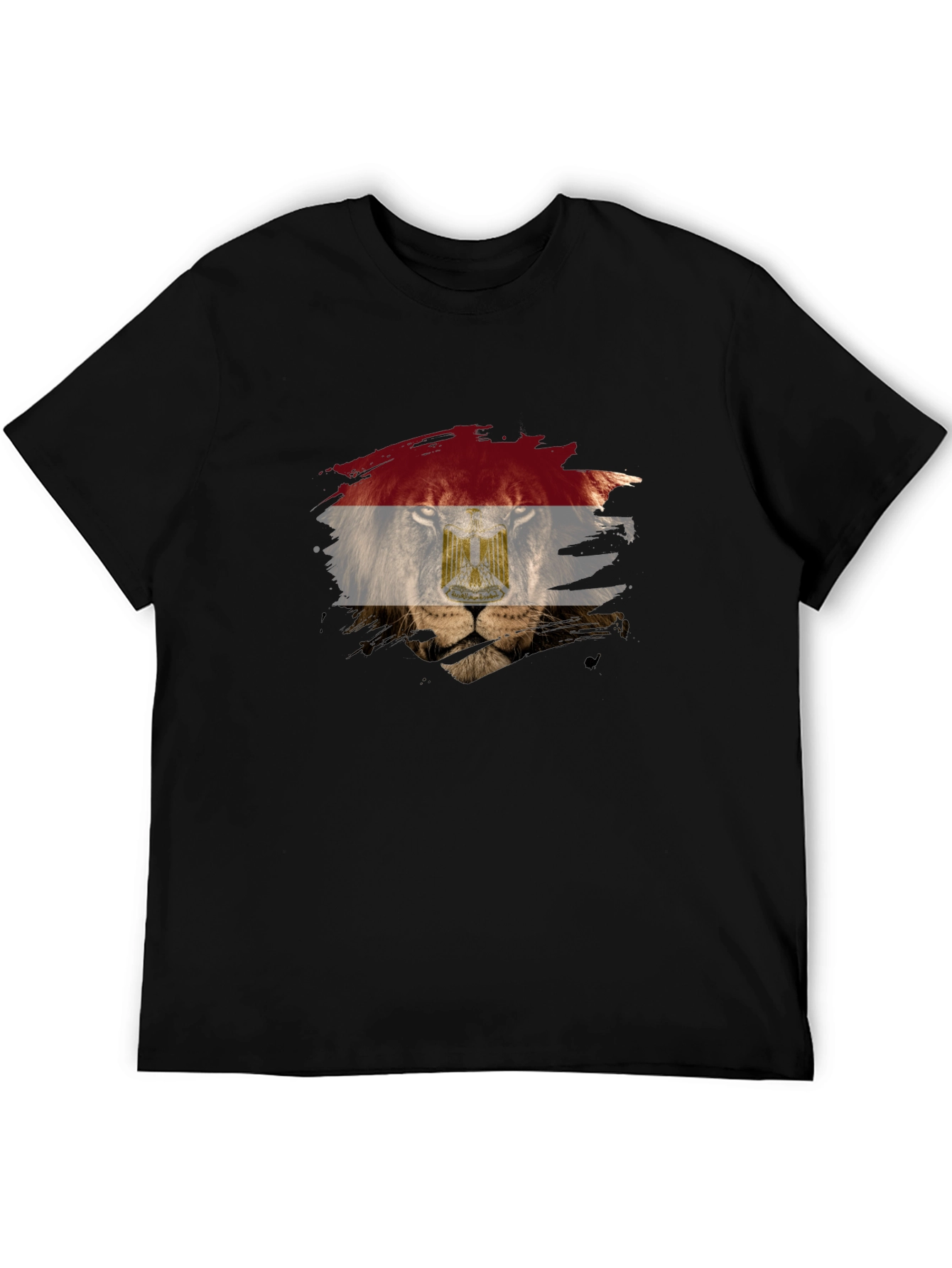 Egyptian Flag Lion Graphic T-Shirt