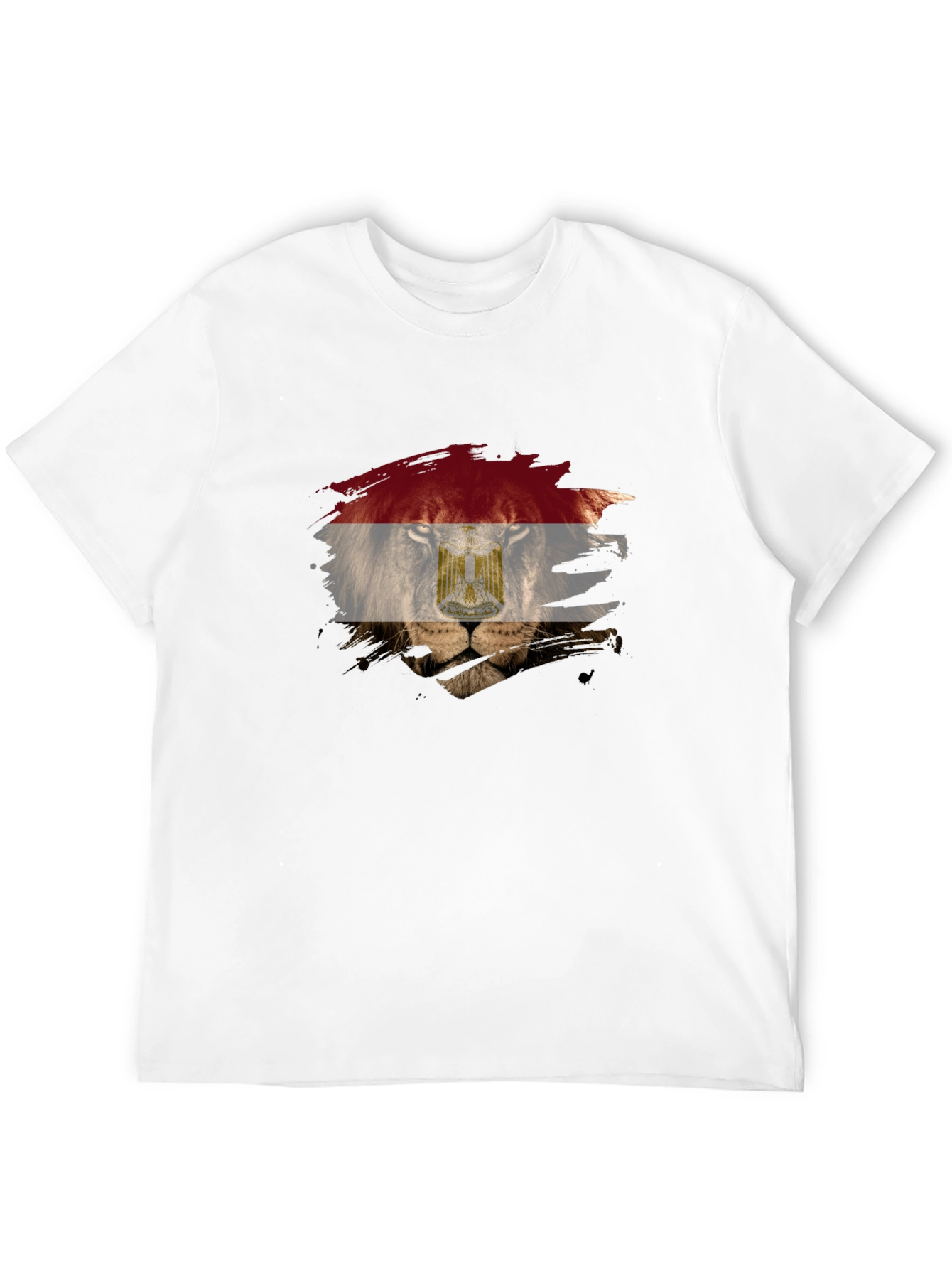 Egyptian Flag Lion Graphic T-Shirt