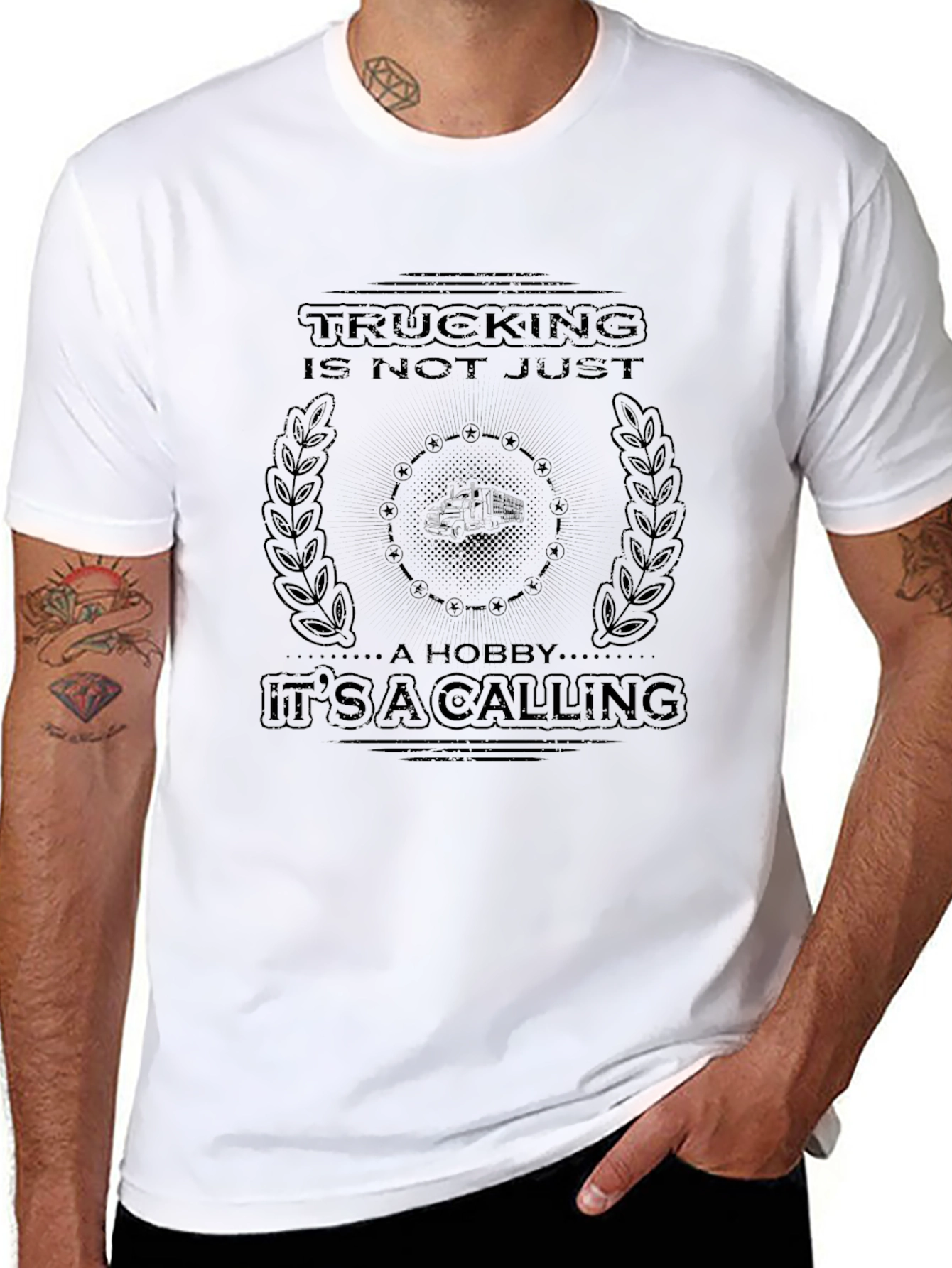 Trucking is a Calling Black T-Shirt