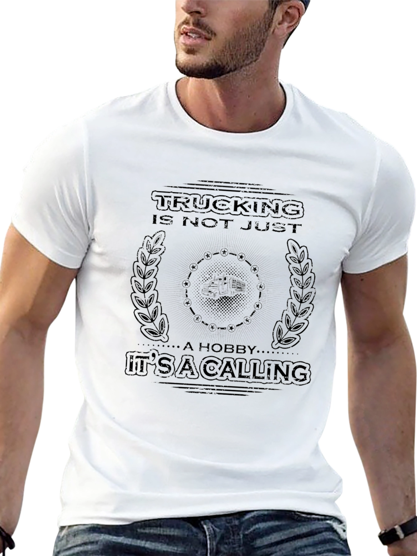 Trucking is a Calling Black T-Shirt