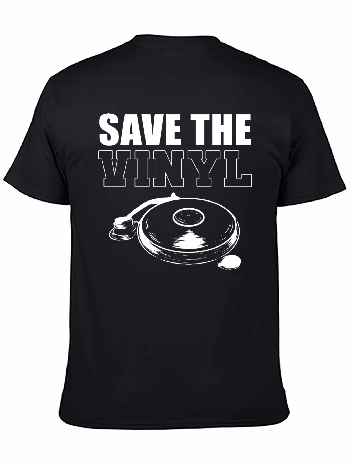 Save the Vinyl Black Graphic T-Shirt