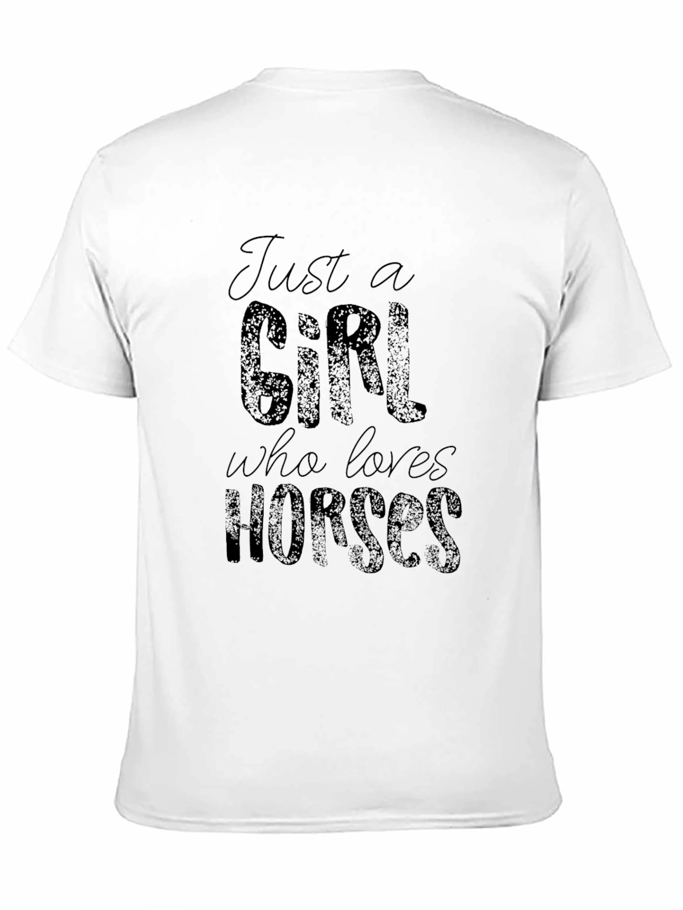 Just a Girl Who Loves Horses Black T-Shirt