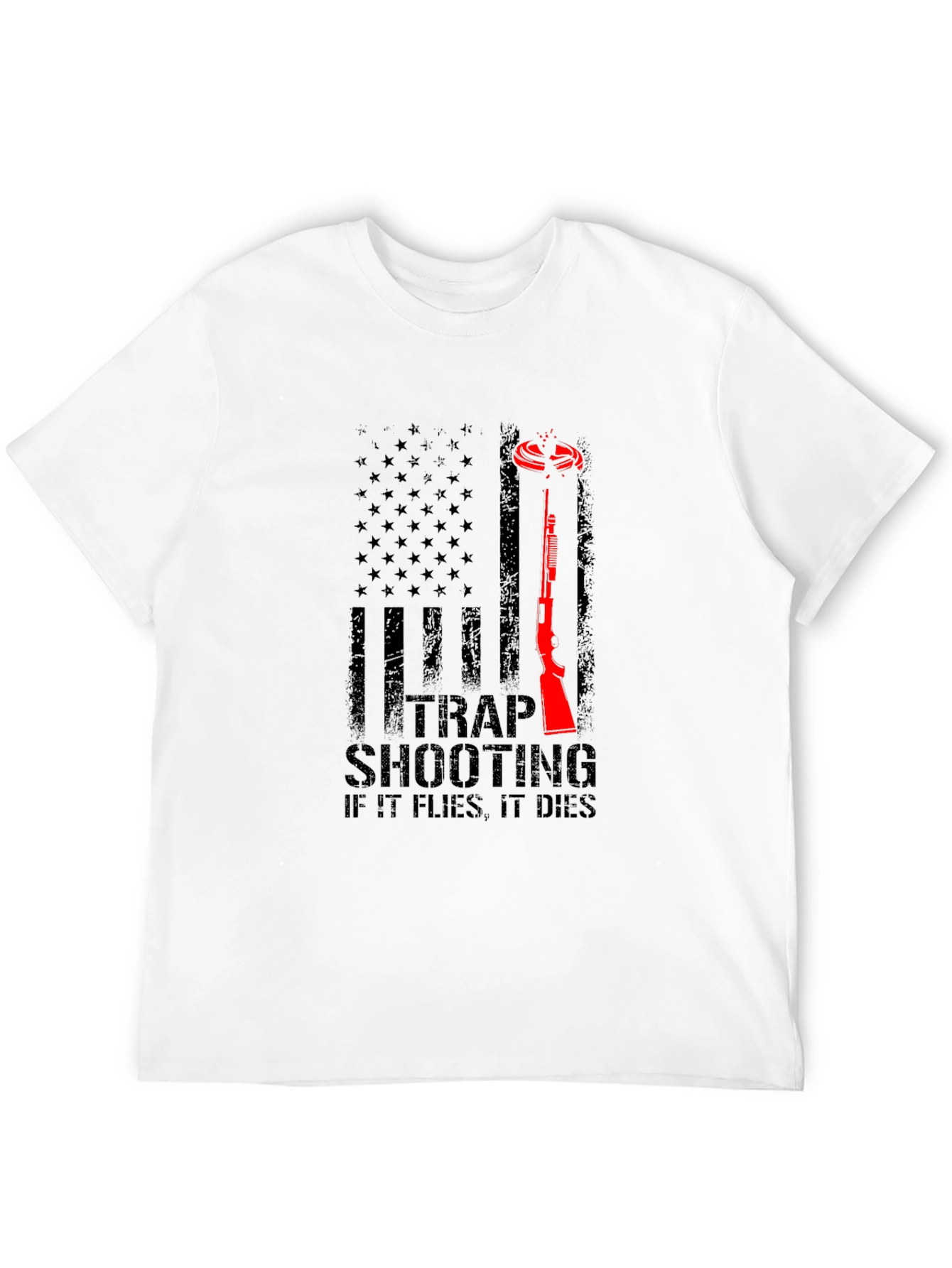 Trap Shooting T-Shirt: Patriotic Design
