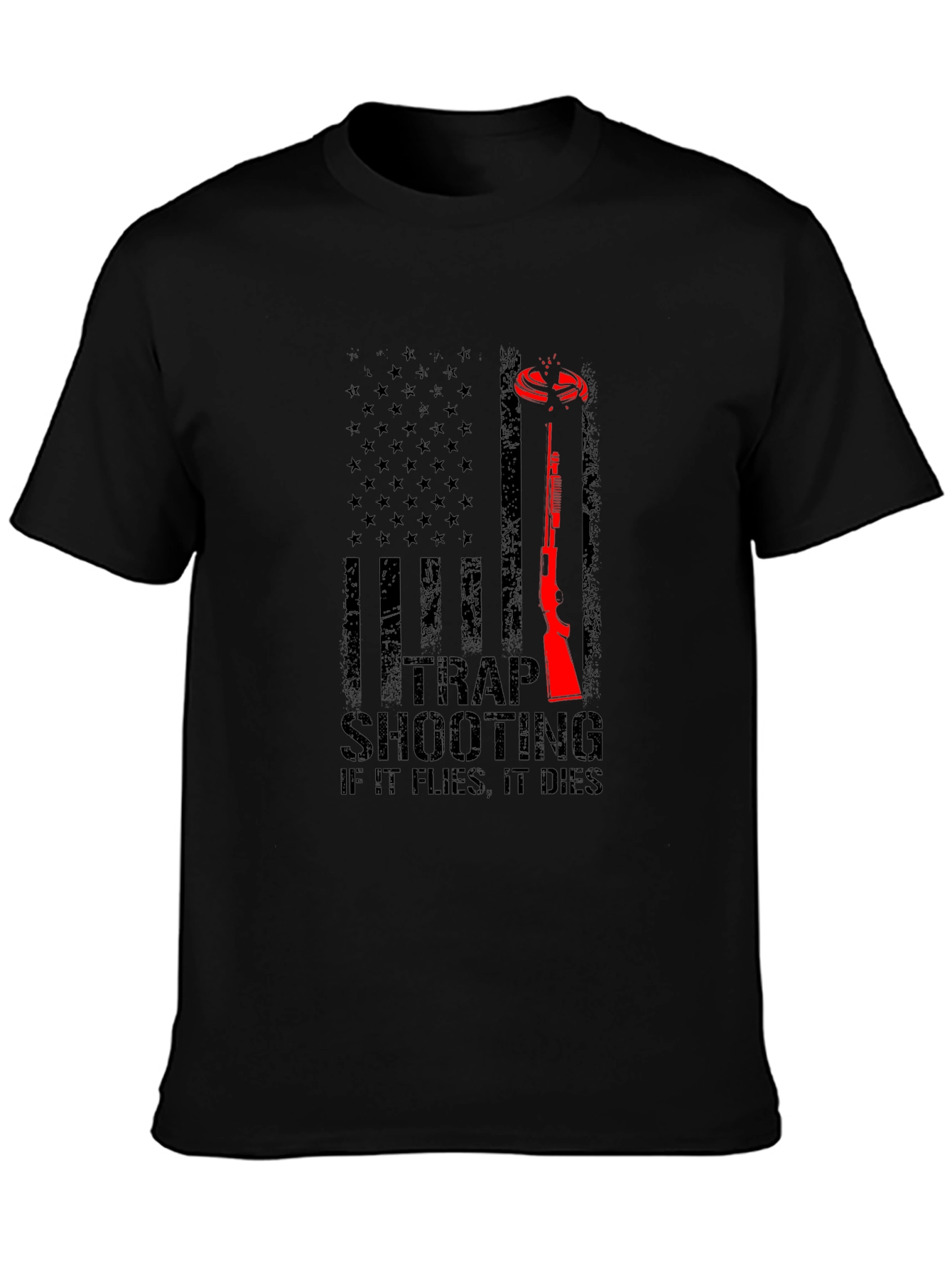 Trap Shooting T-Shirt: Patriotic Design