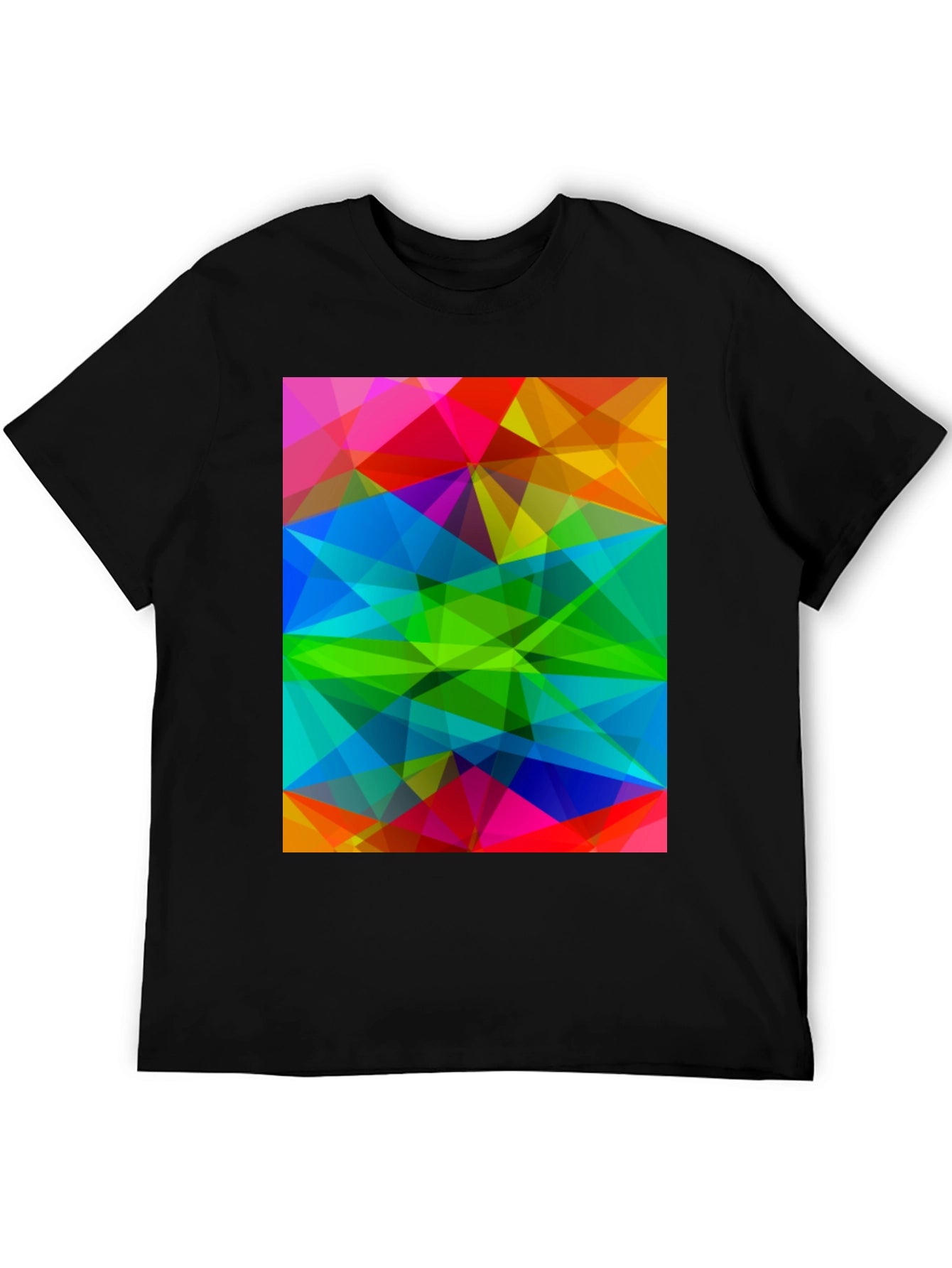 Abstract Geometric Print T-Shirt - Modern Art Tee