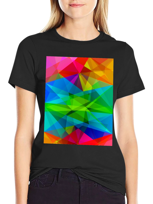 Abstract Geometric Print T-Shirt - Modern Art Tee